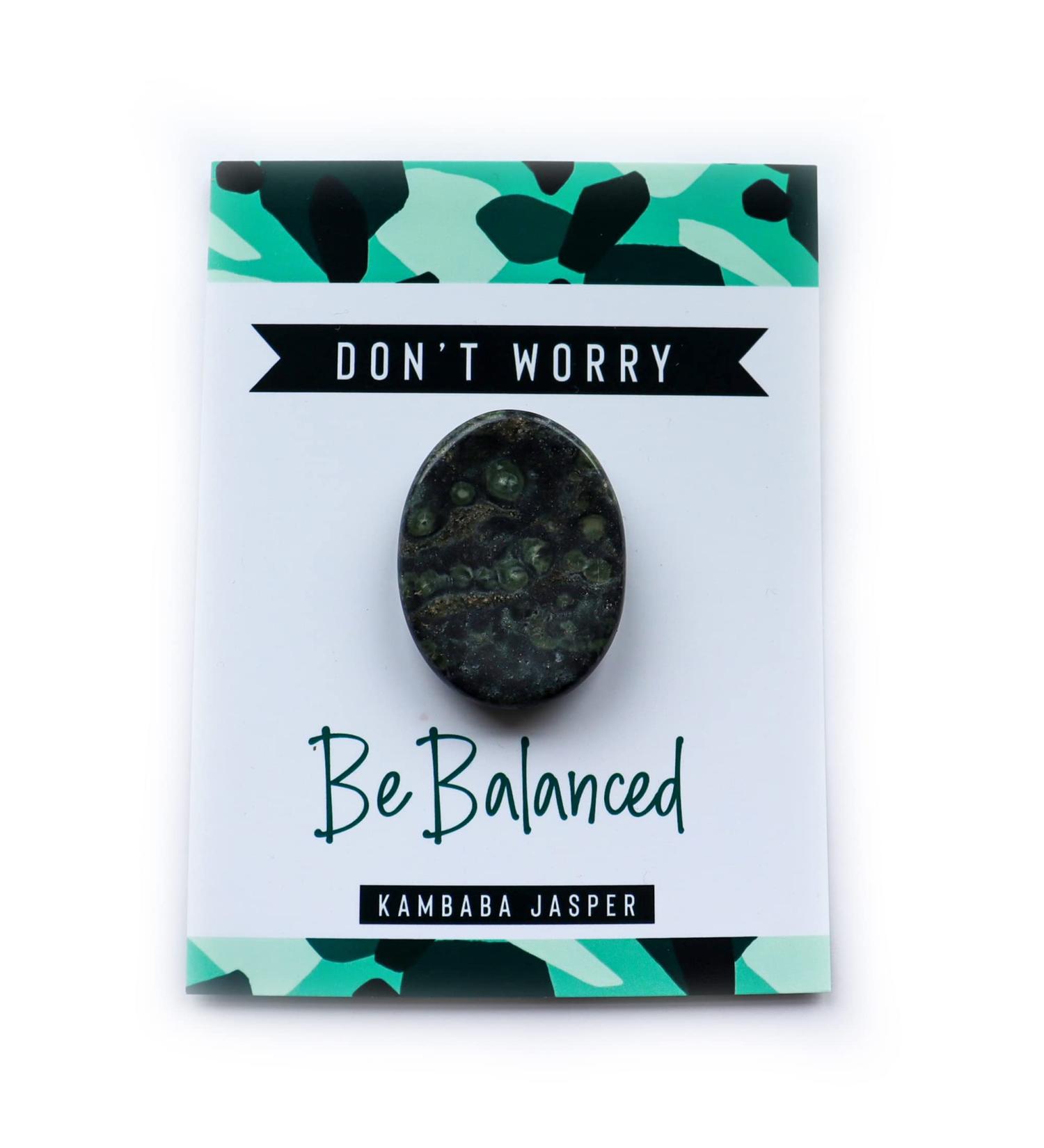 Kambaba Jasper Worry Thumb Stone - Meditation Spiritual Stress Relief Gift - Healing Energy Reiki Chakra - Birthday Stocking Filler - Buy Online on GoSupps.com