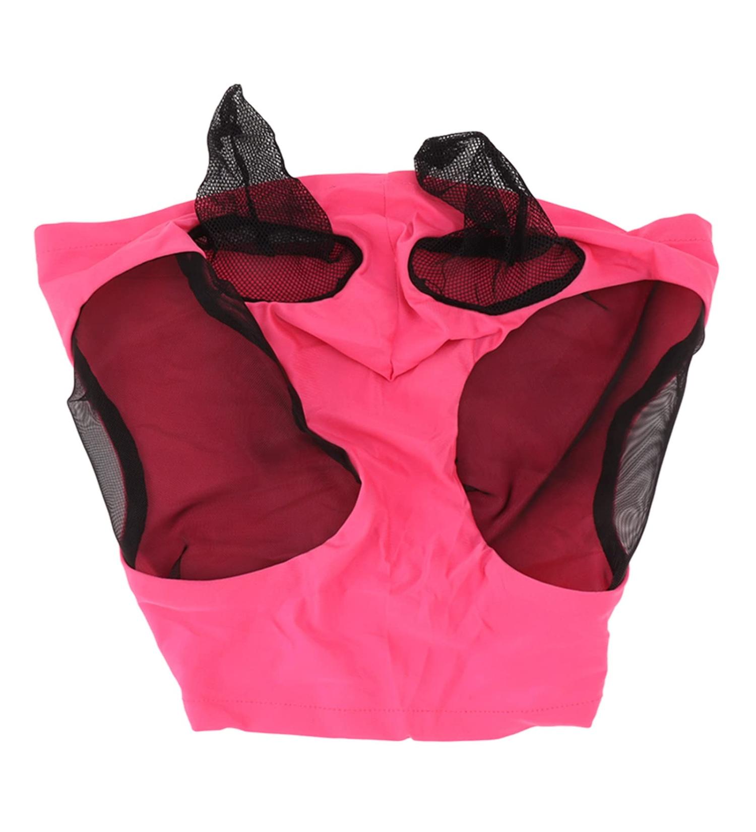 Masque Anti-Mouches en Maille pour Cheval Masque de Protection Contre Les Mouches Masque de Cheval avec Oreilles Masque Facial lastique Respirant avec Protection des (Rose Red) - Buy Online on GoSupps.com
