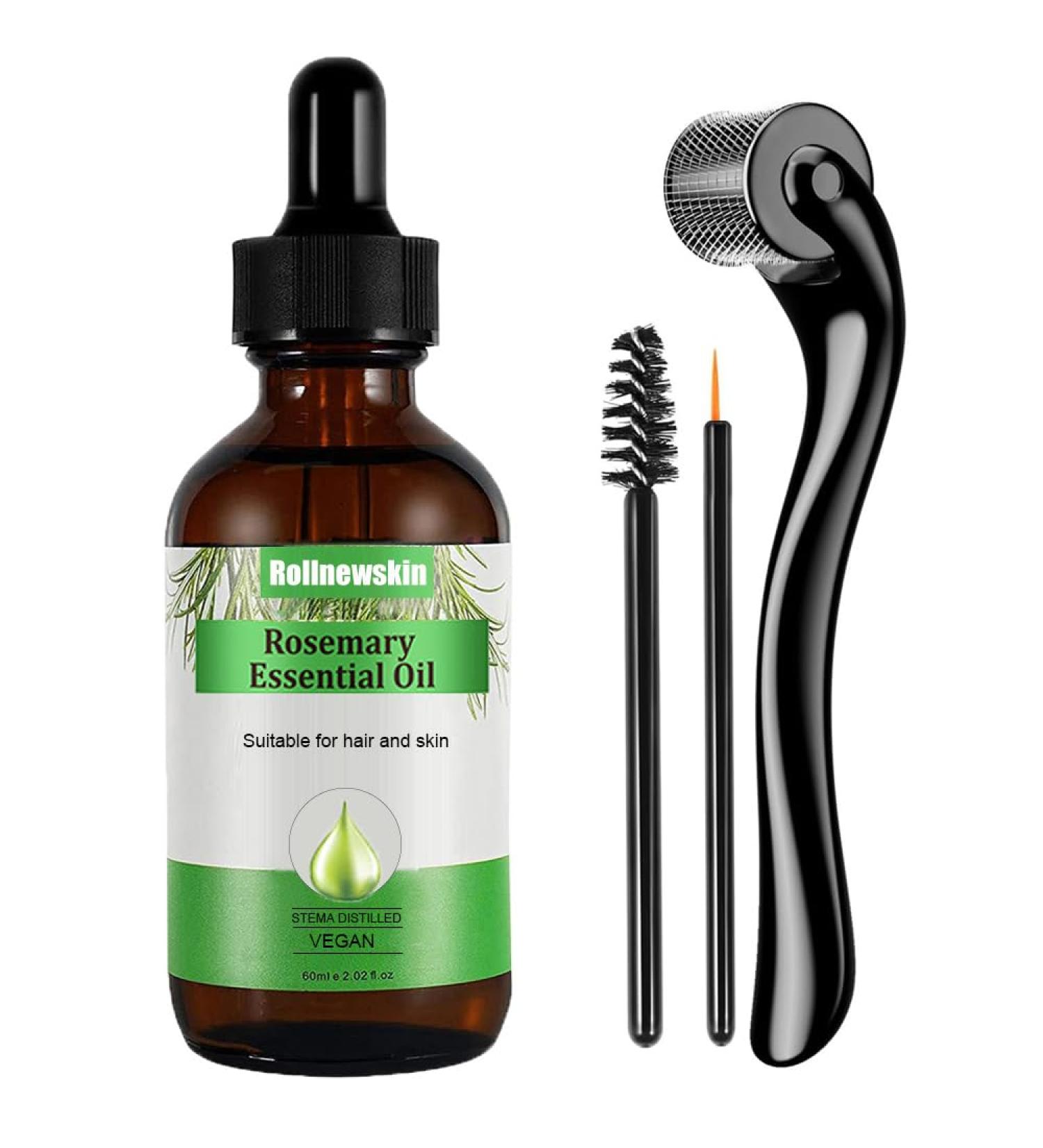 Pure Rosemary Oil for Hair Growth & Skin Care | Nourish Beards & Eyelashes | 2.02 Fl Oz Essential Oil Kit - Buy Online on GoSupps.com