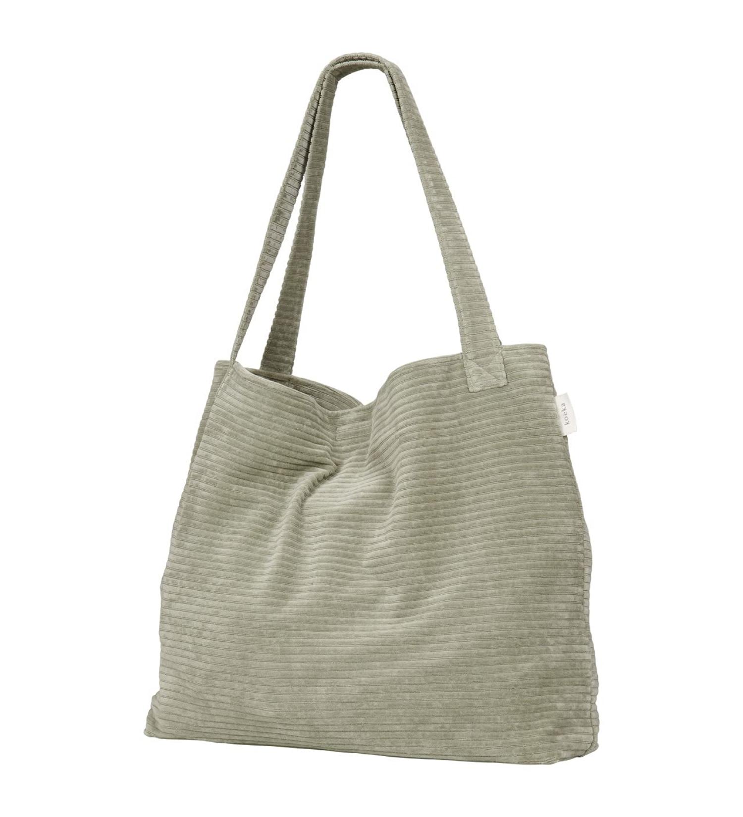 Koeka Diaper Bag - Stylish & Washable Nappy Bag for Moms - Green Corduroy Baby Bag - Perfect for International Shipping - Buy Online on GoSupps.com