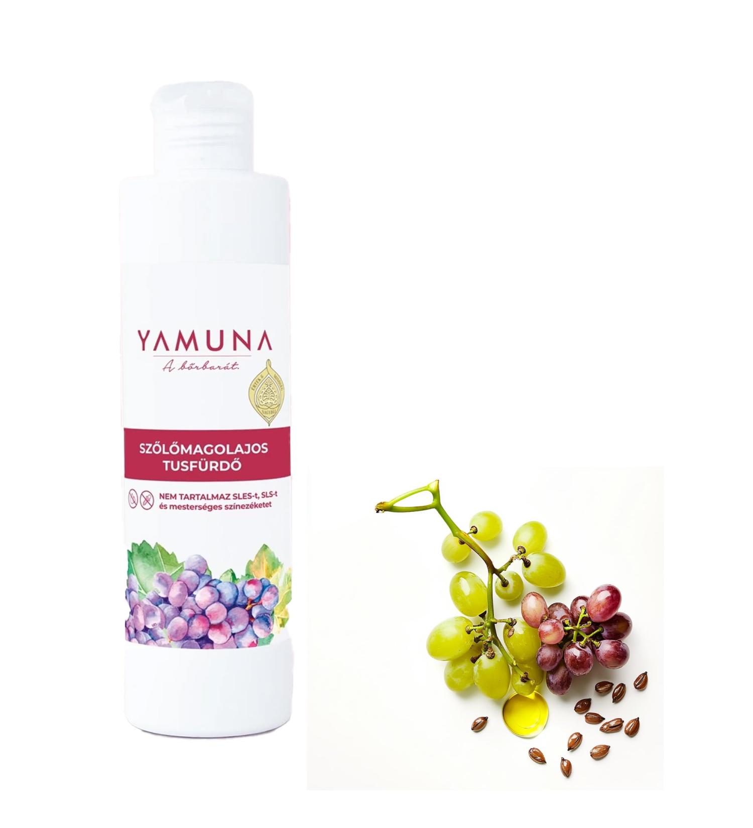 Yamuna Kft Yamuna Natural Shower Gel moisturizing skinsoothing care with a refreshing scent of natural ingredients without SLS and SLE for soft and healthy skin grape seed oil - Buy Online on GoSupps.com