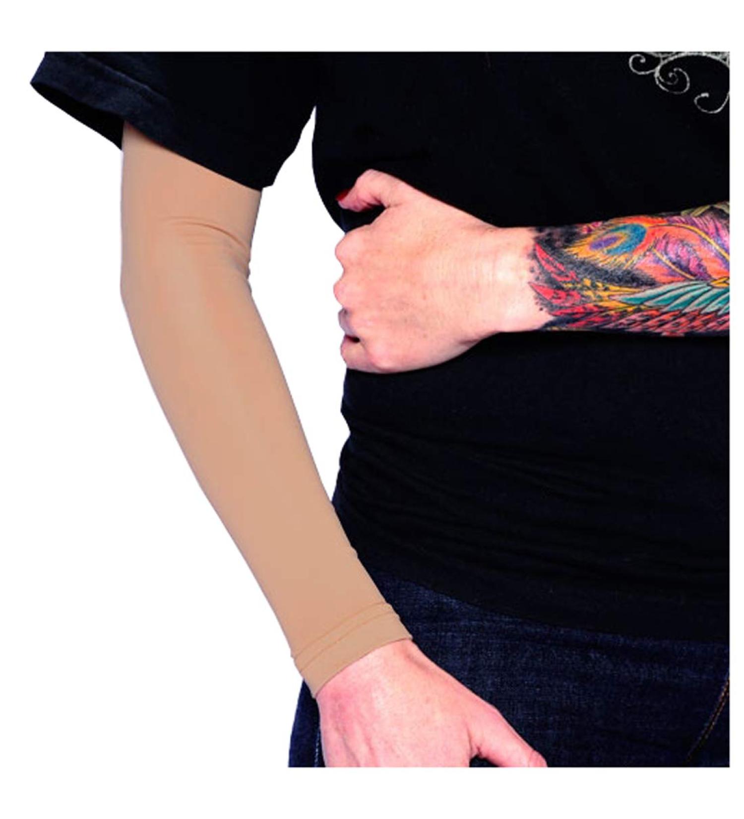 Tat2X Ink Armor Premium Full Arm Tattoo Cover Sleeve - No Slip Grip - Suntan - ML - US Made - M/L - 1 Pack - Buy Online on GoSupps.com
