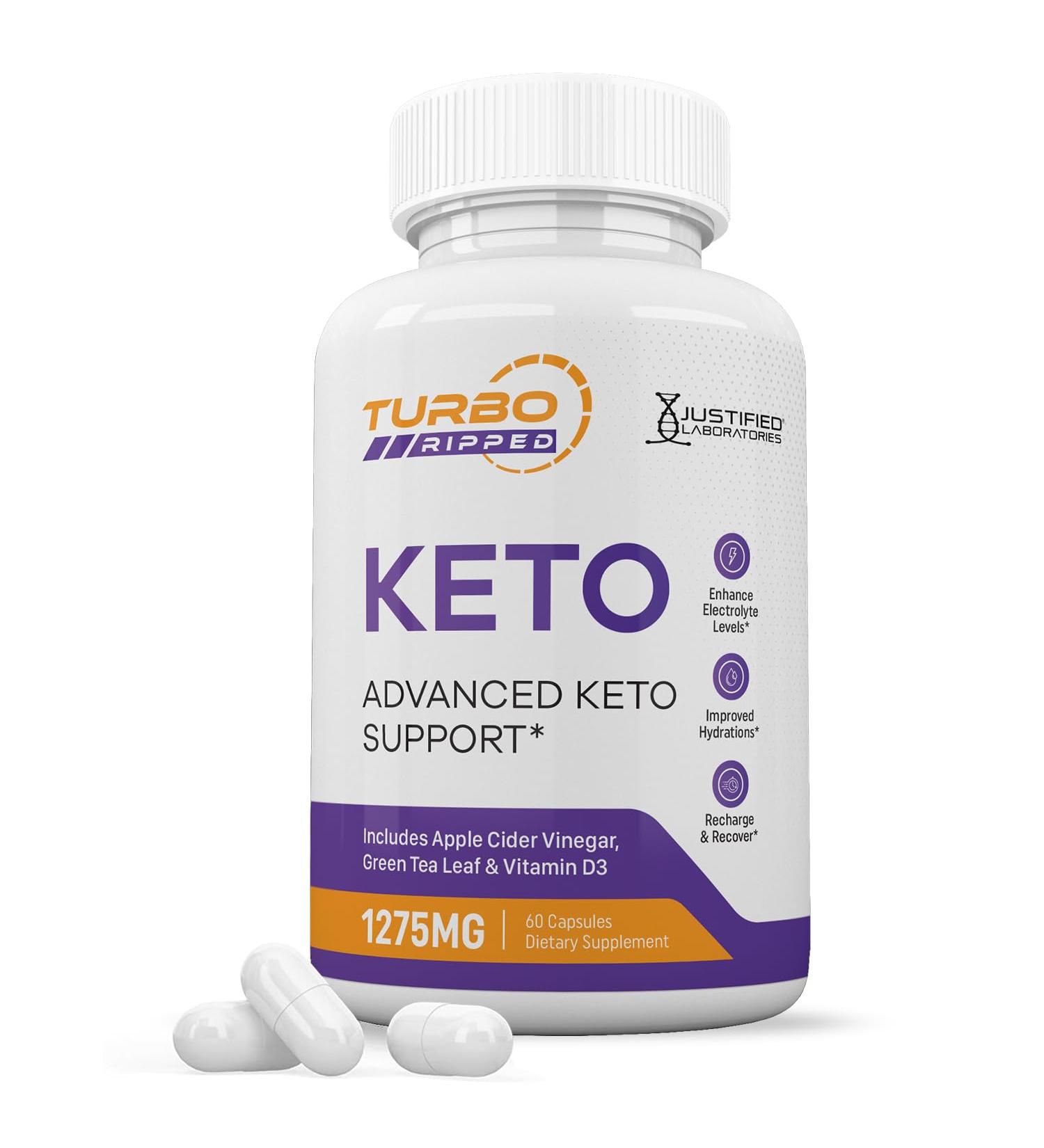 Turbo Ripped Keto ACV Pills 1275MG Keto Support Blend Capsule Alternative to Keto ACV Gummies Formulated with Apple Cider Vinegar Extra Virgin Olive Oil Powder Green Tea Leaf 60 Capsules - Buy Online on GoSupps.com