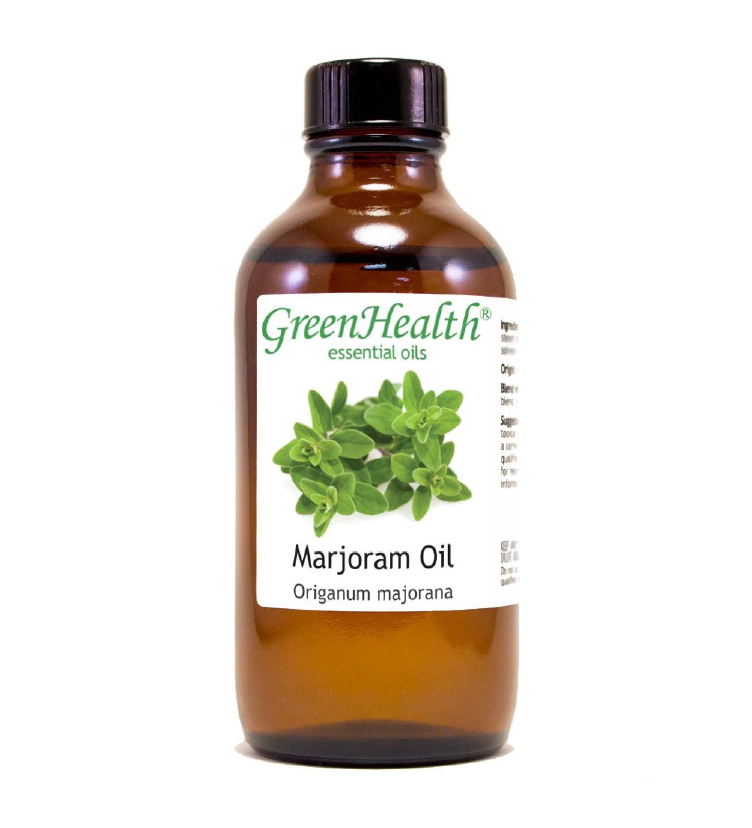 GreenHealth Marjoram Essential Oil 4 fl oz (118 ml) Glass Bottle w/Cap 100% Pure - Buy Online on GoSupps.com