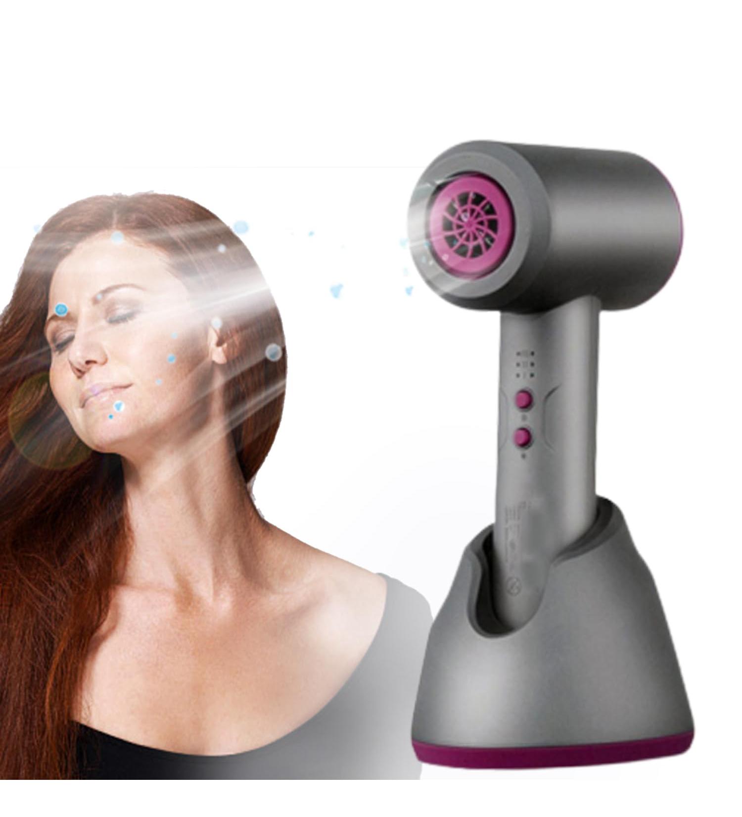 Cordless Hair Dryers with Charging Base Rechargeable Low-Heat Blow Dryer 3 Speed Fast Drying Mini Blows Dryer for Travel Camping - Buy Online on GoSupps.com