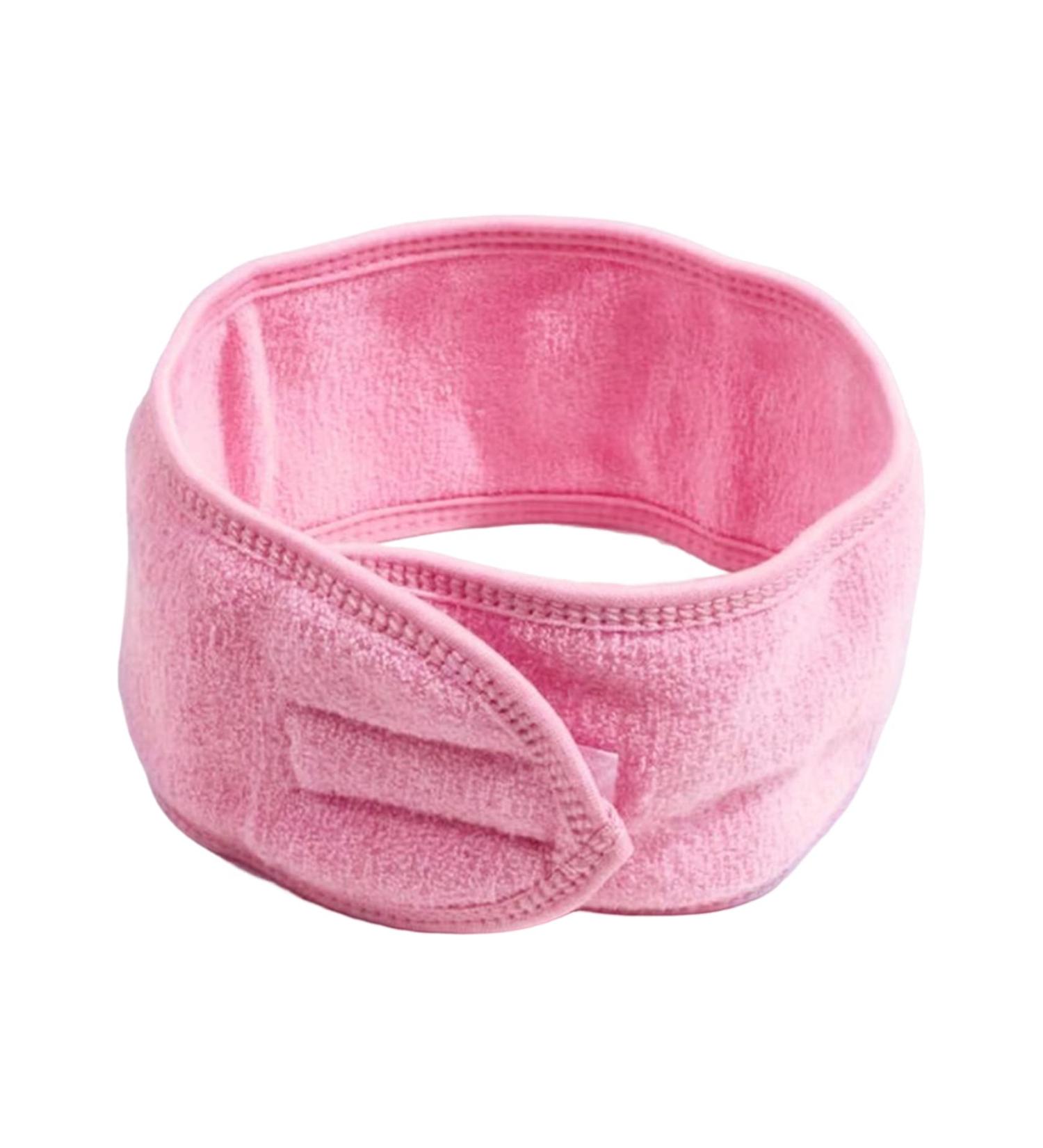 Spa Headband Spa Facial Headbands Pink Makeup Headband Shower Bath Head Wrap Skincare Hair Band with Fastening Tape for Washing Face - Buy Online on GoSupps.com
