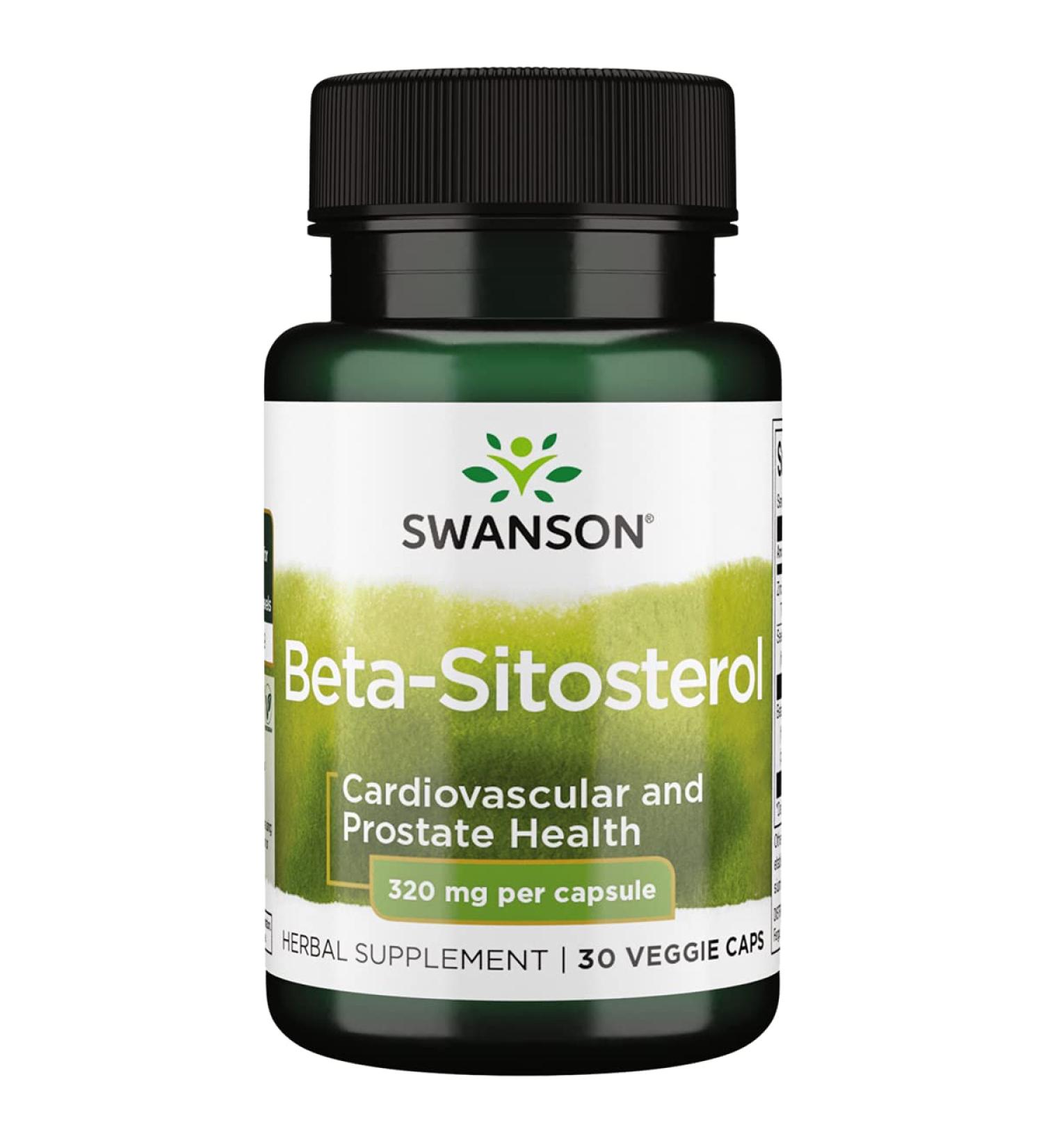 Swanson High Potency Beta-Sitosterol 30 Veg Capsules - Supports Prostate Health & Cholesterol Balance | Buy Internationally - Buy Online on GoSupps.com