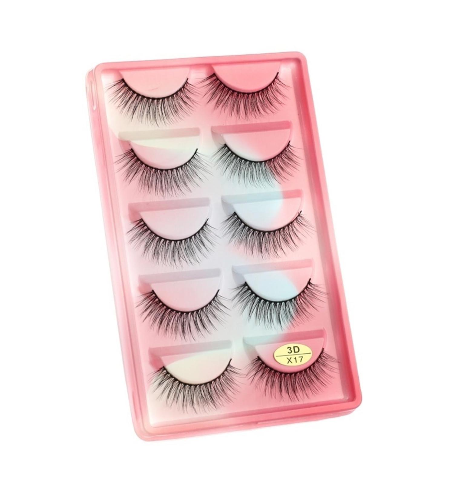 UAMOU Mink Eyelashes 10/50/100 Boxes Wispy 3D Mink Lashes Makeup Natural Long Volume False Eyelashes Bulk Faux Cils Custom Cheerfully (Color : 5 Pairs X17CS Size : 50 Boxes) - Buy Online on GoSupps.com