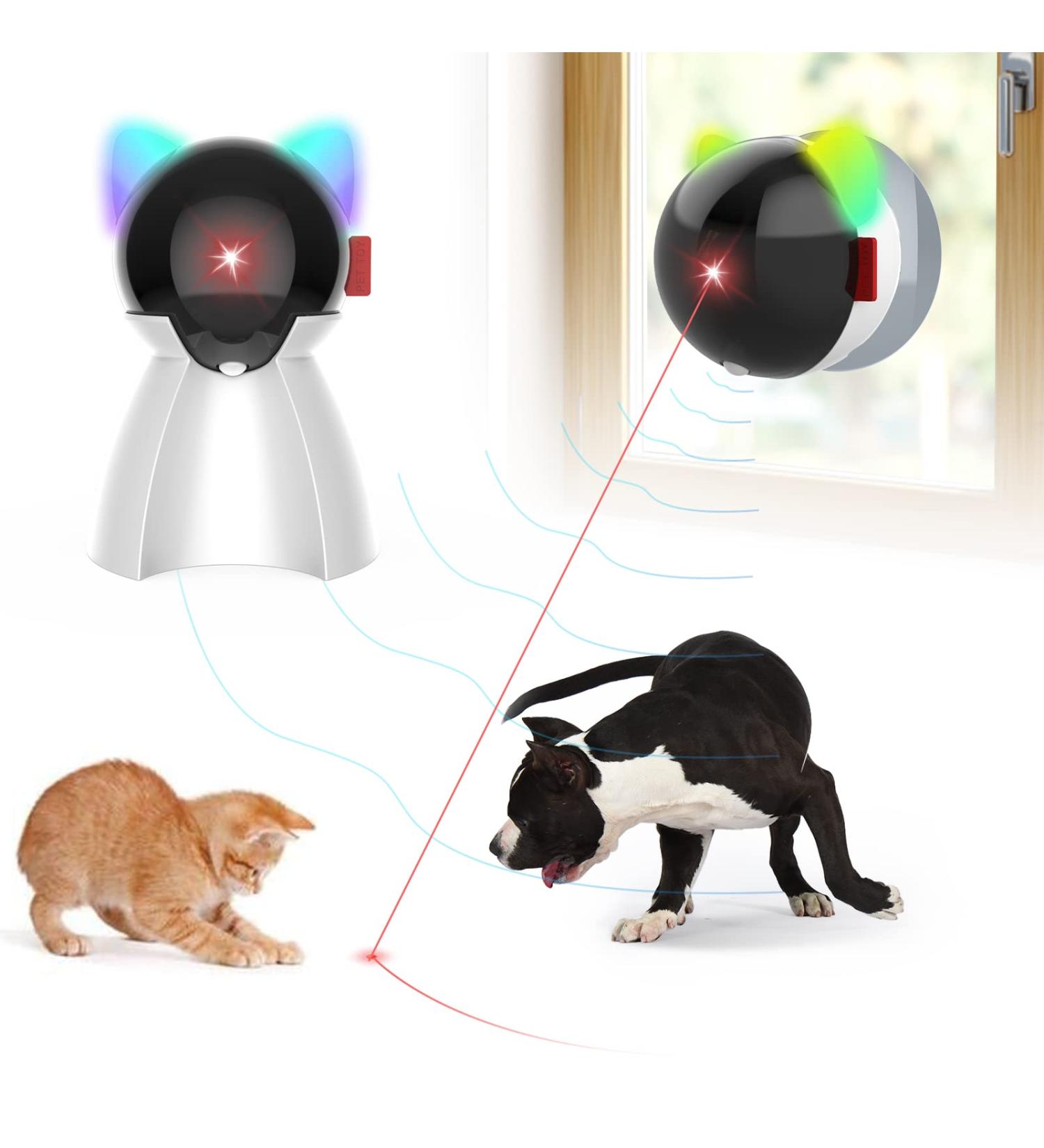 AUKL Motion Activated Cat Laser Toy for Indoor Pets - Interactive and Engaging Entertainment for Cats and Dogs - Buy Online on GoSupps.com