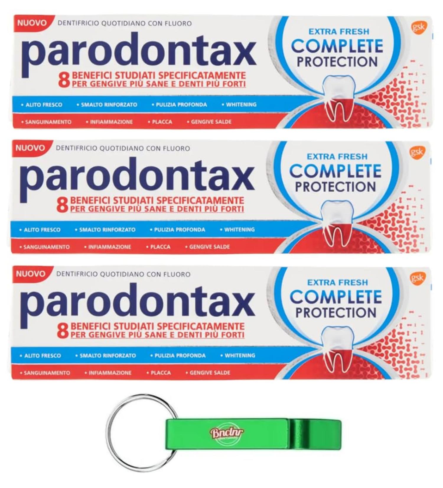 Buy Parodontax Complete Protection Extra Freshness Toothpaste 75ml | Healthy Gums & Strong Teeth + Free Beni Culinari Keychain - International Shipping - Buy Online on GoSupps.com