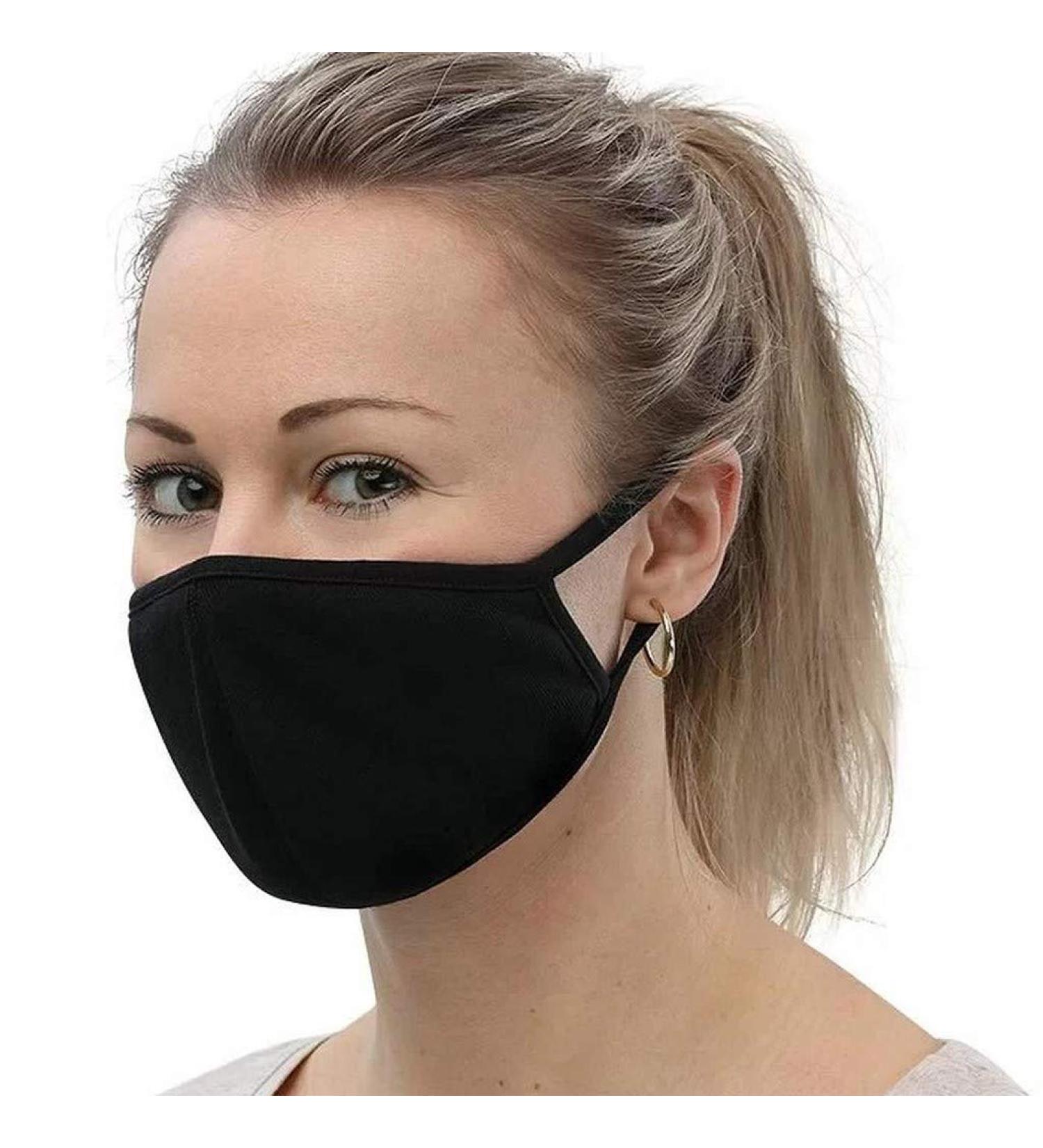 Riou Black Mouth & Nose Protection Washable Cotton Dustproof Neckerchief Scarf for Men & Women | Breathable & Multifunctional - Buy Online on GoSupps.com