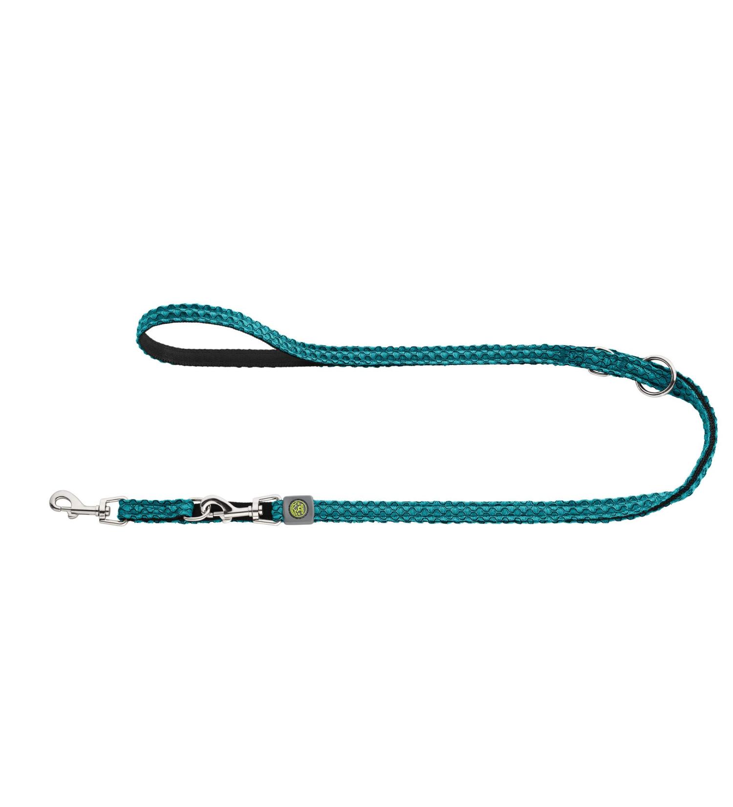 HUNTER HILO Adjustable dog leash with light mesh material 1.5 x 200 cm turquoise turquoise 1.5 x 200 cm