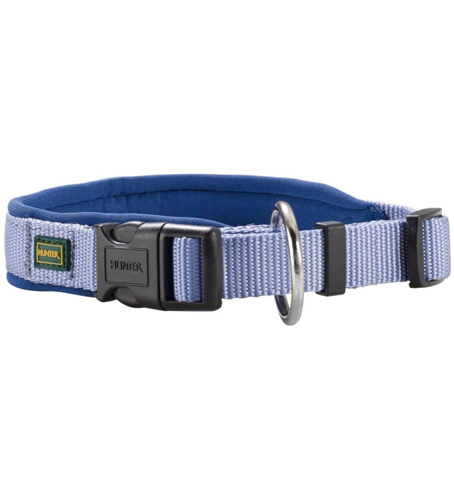 HUNTER NEOPREN VARIO PLUS collar dog collar nylon padded with neoprene 35/1.5 (S) blue 35/1.5 (S) blue