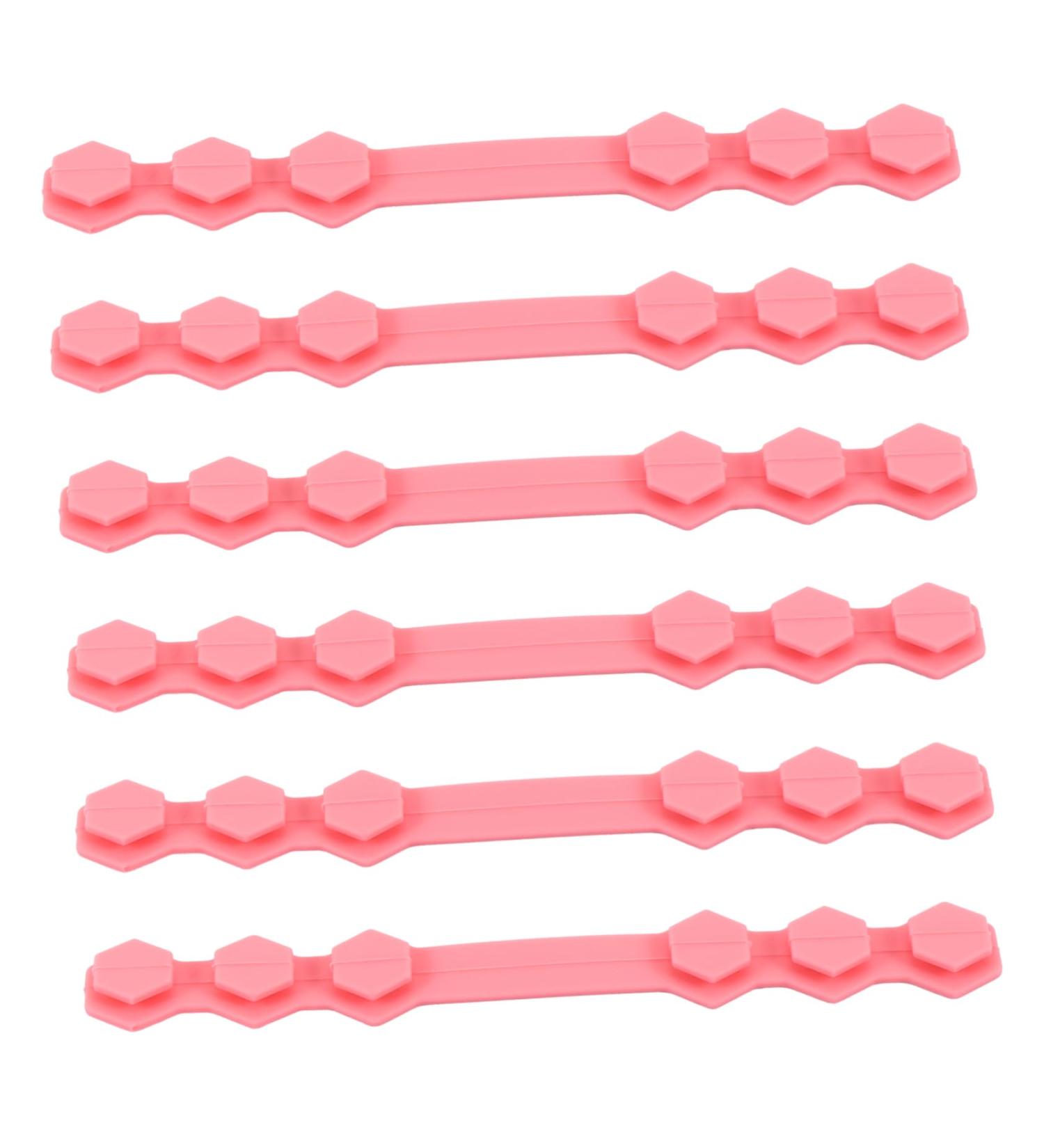 Ipetboom 10-Pack Adjustable Silicone Mask Hooks | Lanyard Earring Holders for Enhanced Face Protection - 14.7x1.9cm - Pink Buckle Pebbles - Buy Online on GoSupps.com