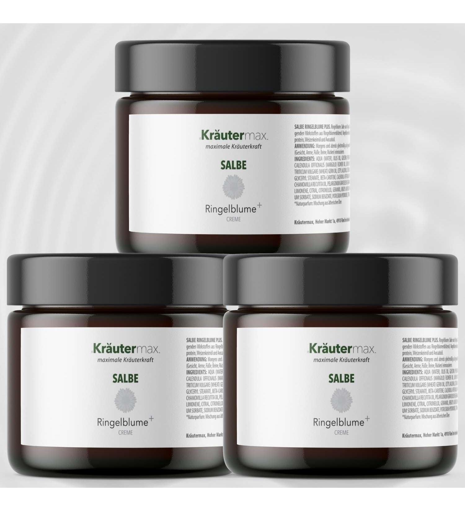 Herbal Max Calendula Ointment Marigold Ointment Pure Without additives 3 x 100 ml - Buy Online on GoSupps.com