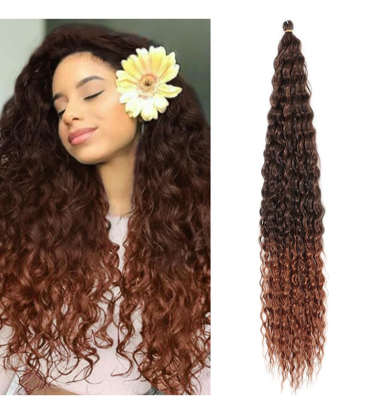 Buy DSoar 30 inches Deep Twist Crochet Hair - 3 Packs Ocean Wave Curly Braids | Synthetic Hair Extensions for Women & Girls - Buy Online on GoSupps.com