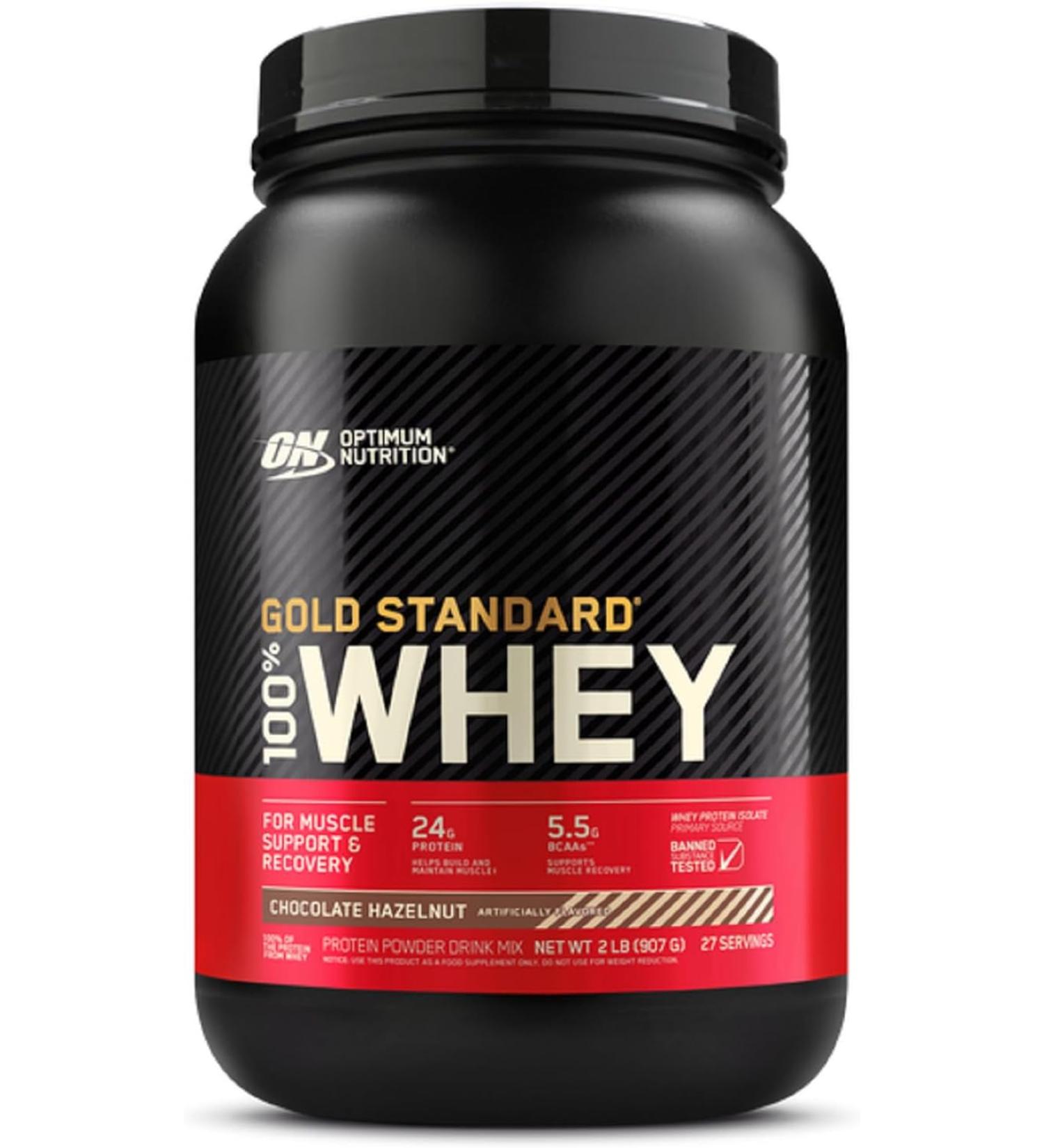 Optimum Nutrition Gold Standard Whey Protein Powder - Chocolate Hazelnut - 2lb (Pack of 1) - Buy Online on GoSupps.com