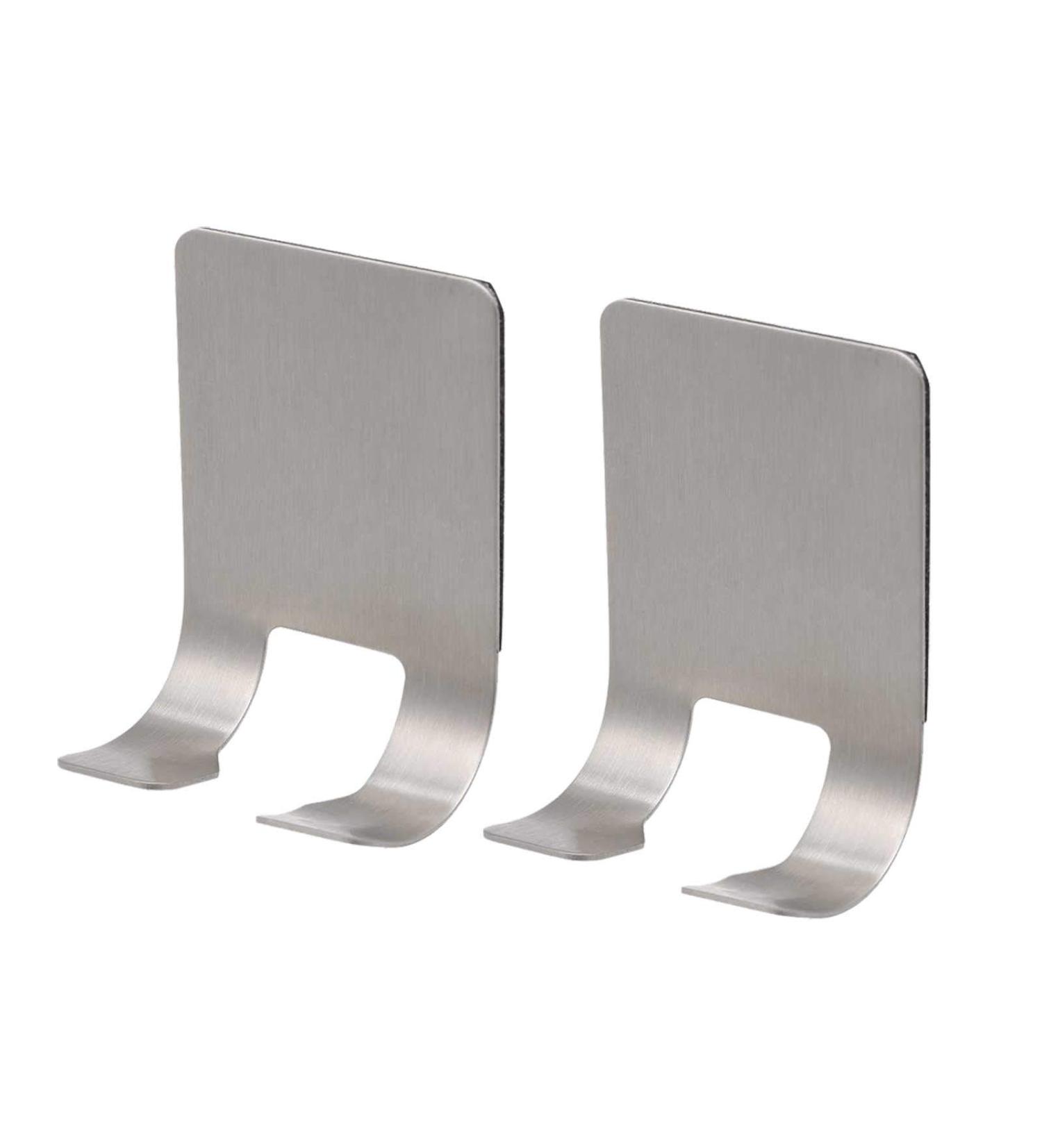 Heavy Duty Stainless Steel Razor Holder Hooks - 2 Pack Utility Bathroom & Kitchen Organizer - Buy Online on GoSupps.com