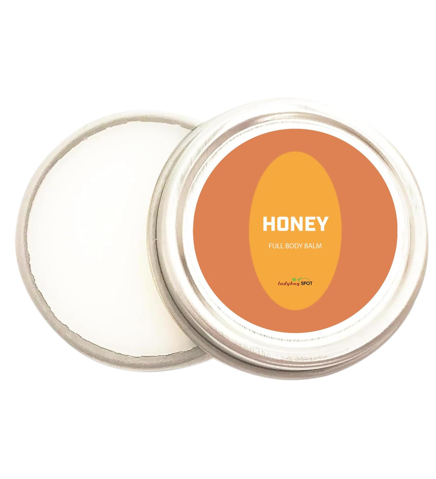 Honey Full Body Balm 1 oz Travel Tin | Non-Greasy Dry-Oil Balm for Body Face & Hair | Perfume Layering | Carcinogen-Free Phthalate-Free Handmade in USA | Gift-Ready Box