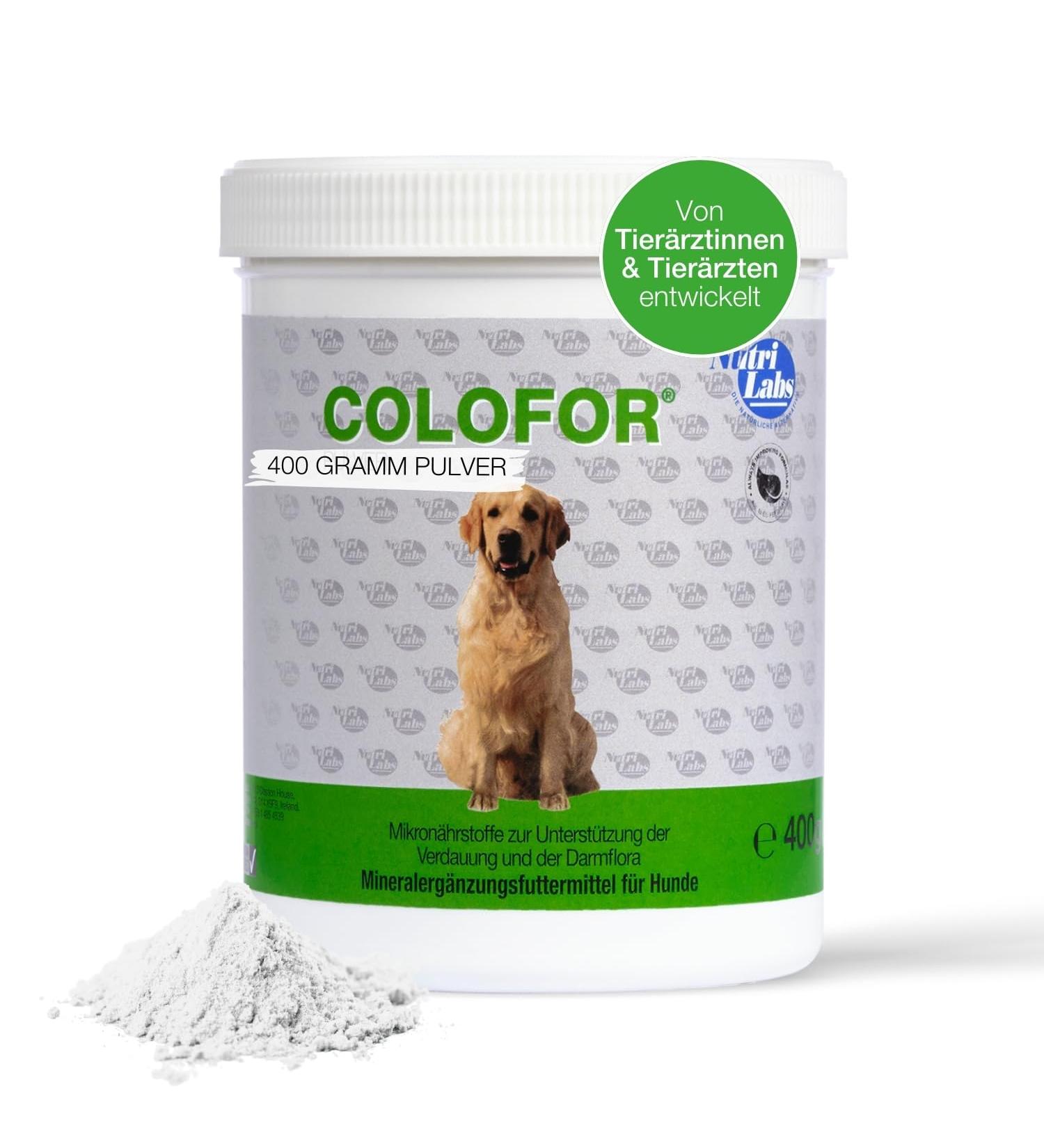 Nutrilabs Colofor Powder for Dogs 400g - Nutritional Supplement for Dog Diarrhea with Bentonite L-Glutamine & Prebiotics - Former Estifor Powder - Buy Online on GoSupps.com