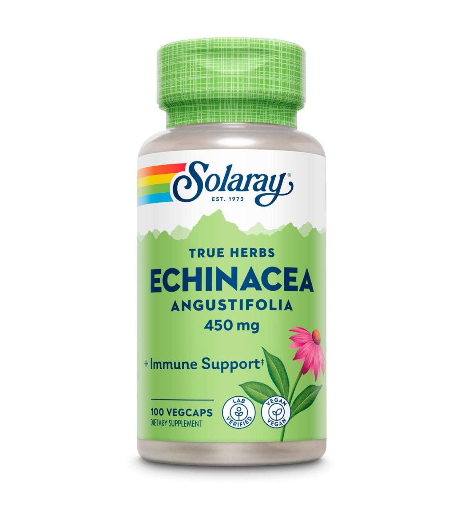 SOLARAY Echinacea Root - 450 MG (100 Capsules)