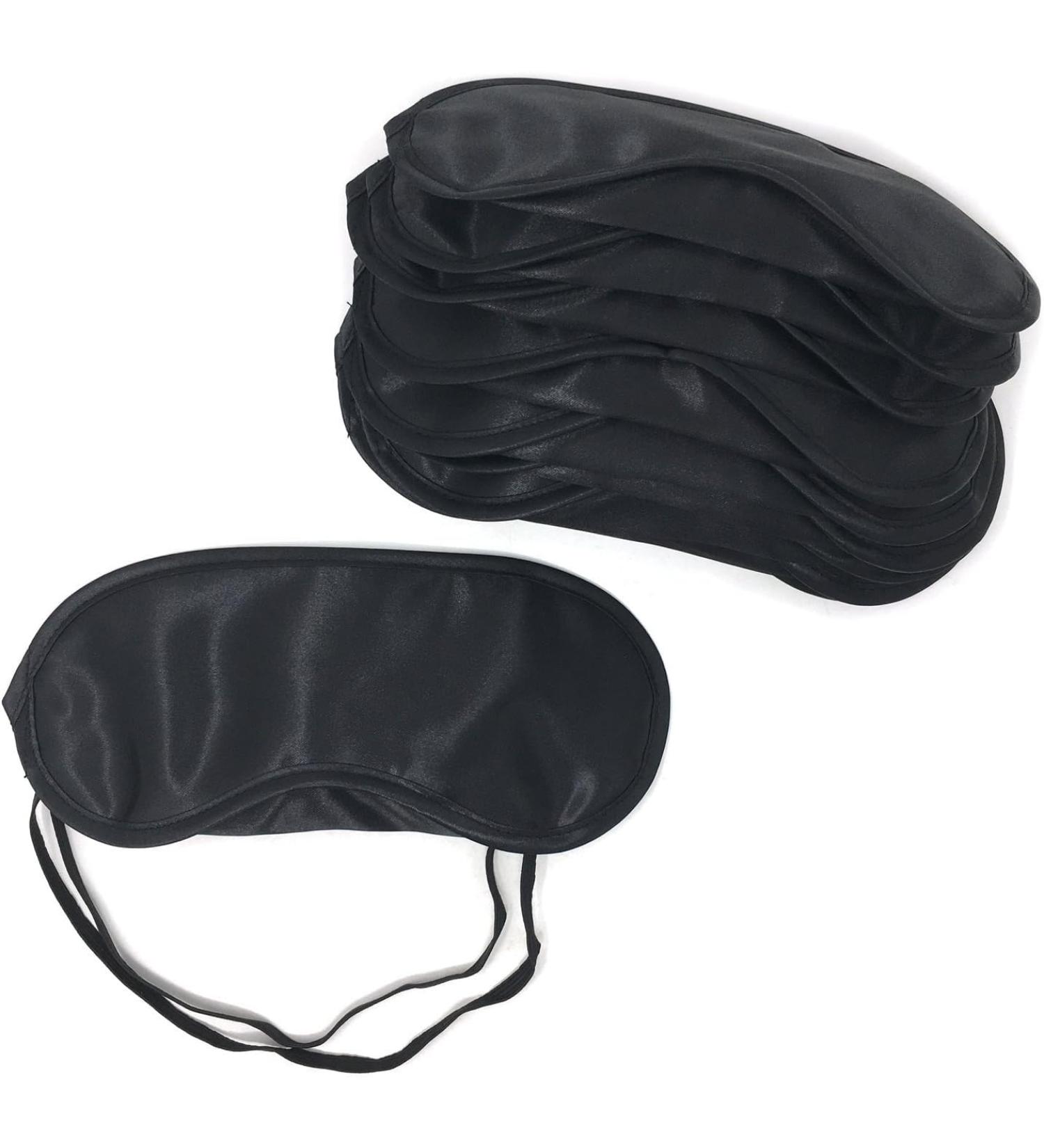 10 Pack Black Sleep Eye Masks - Ultimate Travel & Office Sleep Aid | Lightweight & Comfortable Unisex - Buy Online on GoSupps.com
