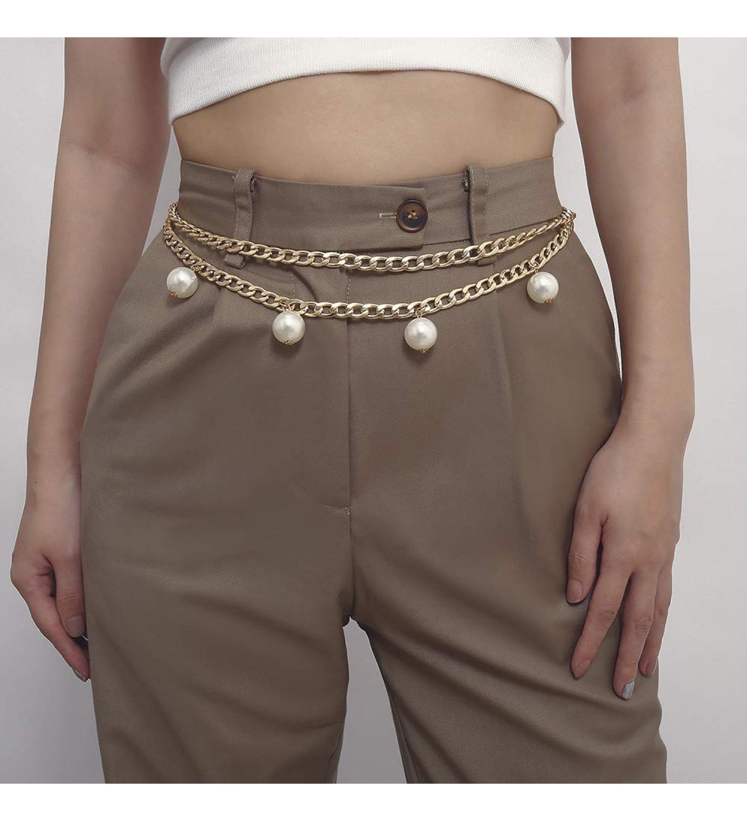 Xerling Big Pearl Waist Chain for Women - Bohemian Statement Belly Chain - Buy Online on GoSupps.com