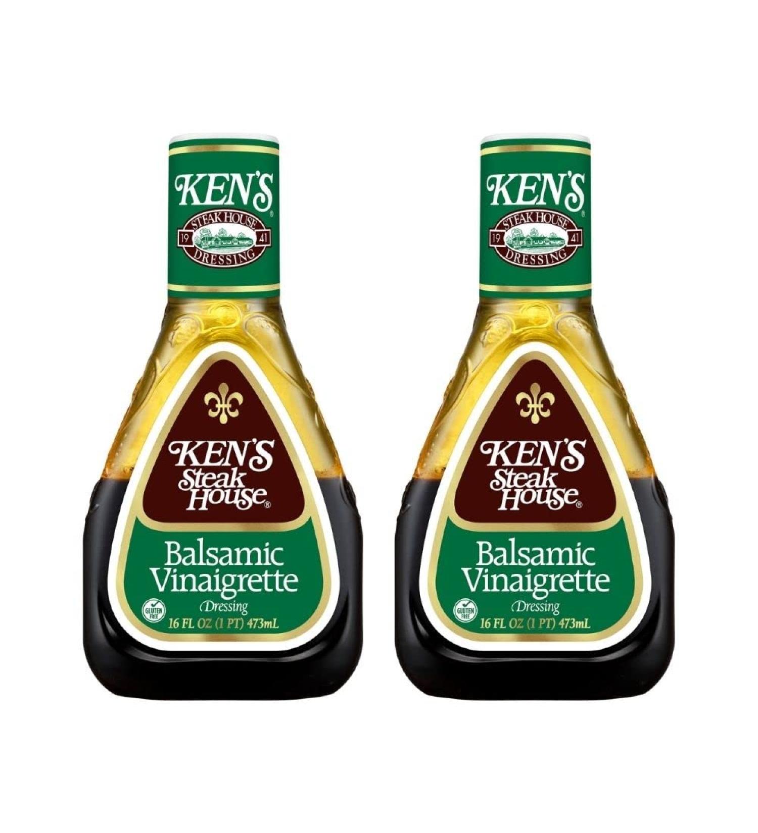 Ken's Steakhouse Balsamic Vinaigrette Dressing - Gluten Free, 16 FL OZ Bottle (Pack of 2) - Buy Online on GoSupps.com