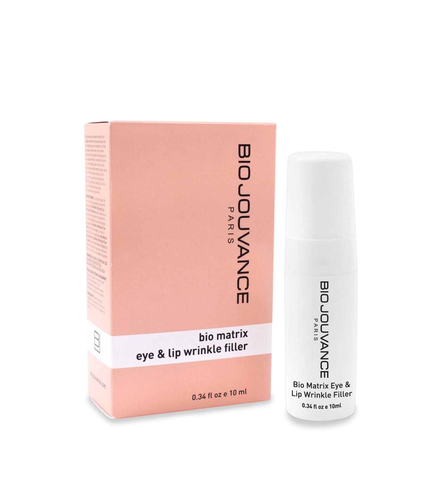 Bio Jouvance - Bio Matrix Eye and Lip Wrinkle Filler 0.34oz / 10ml - Professional Eye & Face Hydrating Cream | Anti Wrinkle Facial Skin Care Treatment | Made in France