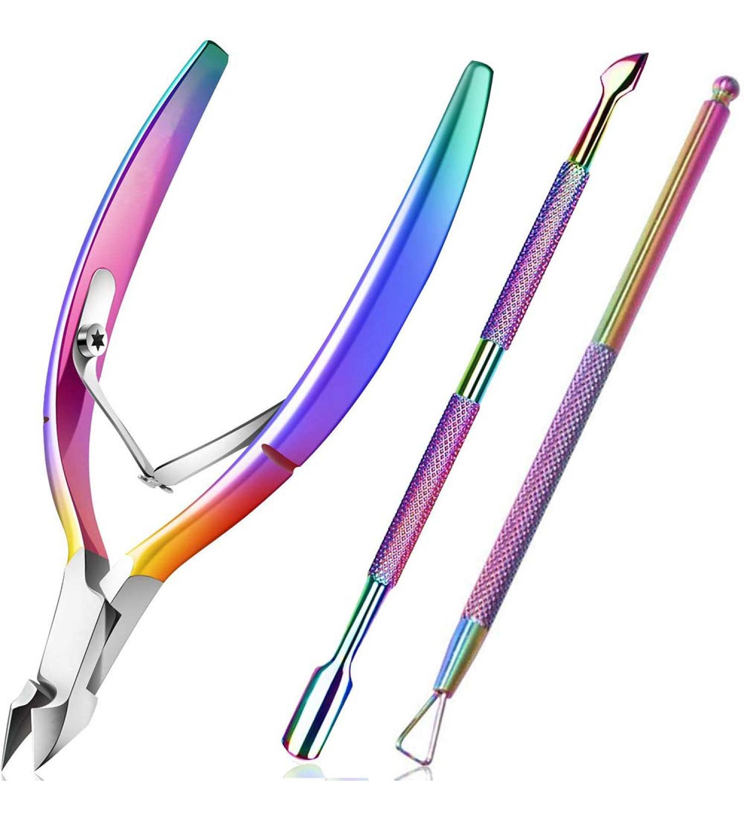Chameleon Cuticle Trimmer and Pusher Set - Professional Manicure and Pedicure Tools for Fingernails and Toenails - Buy Online on GoSupps.com