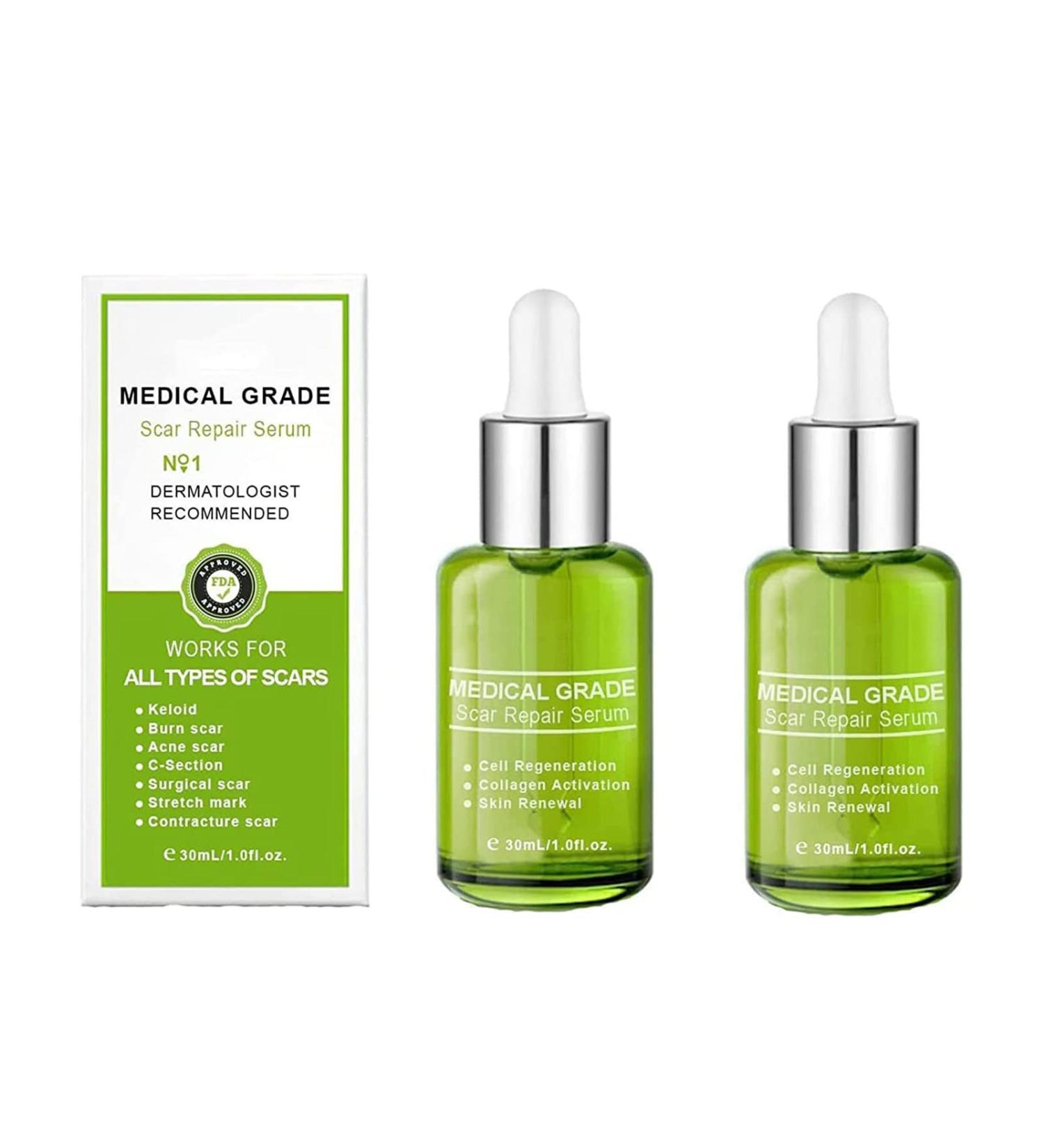 Goopgen Advanced Scar Repair Serum - Medical Grade Formula for All Types of Scars, Including Acne (2PCS) - Buy Online on GoSupps.com