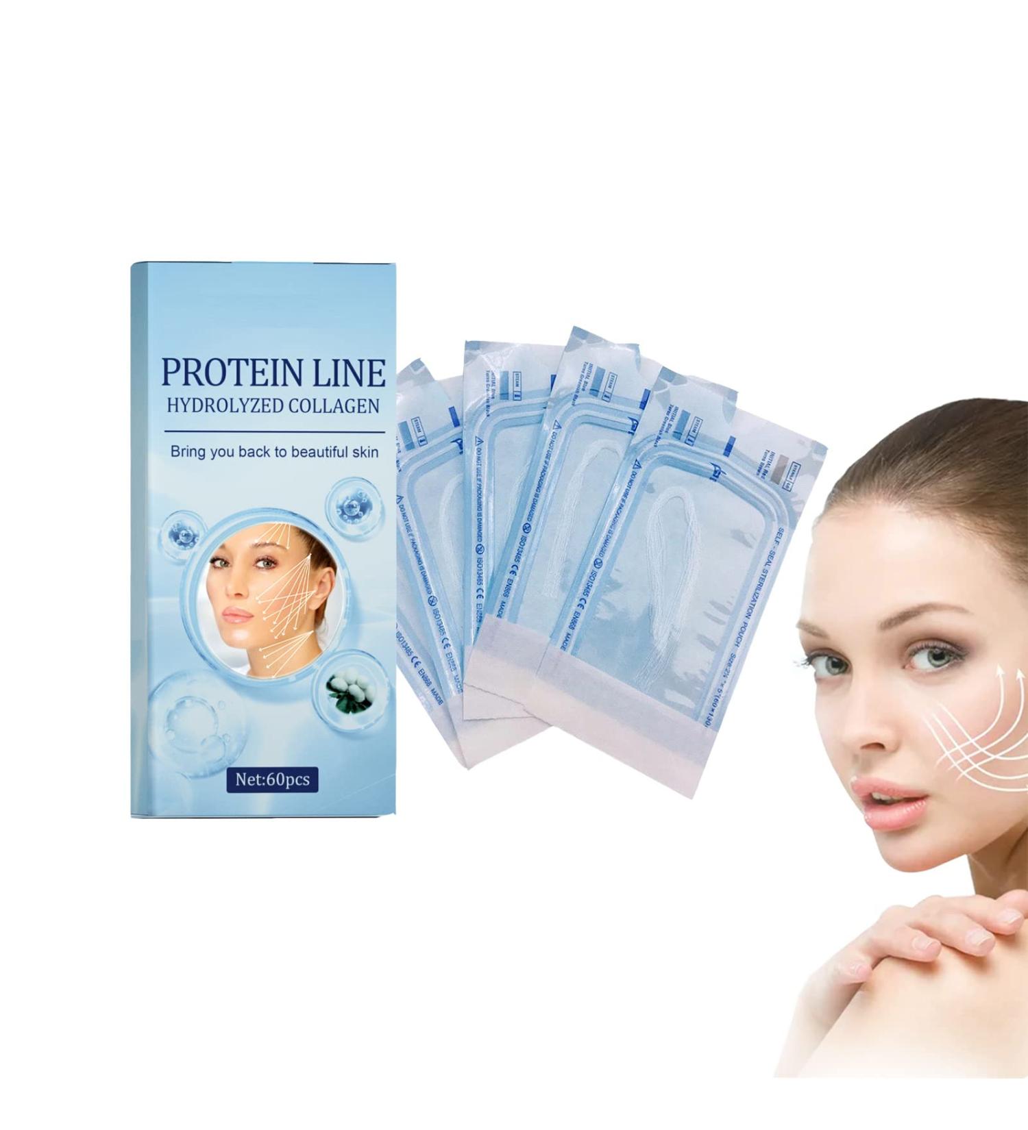 Profirm Korean Soluble Protein Thread Soluble Protein Thread Lifting Instant Face Protein Thread Absorbable Collagen Thread for Face Lift Reduce Fine Lines Wrinkle Firming Skin (60Pcs) - Buy Online on GoSupps.com