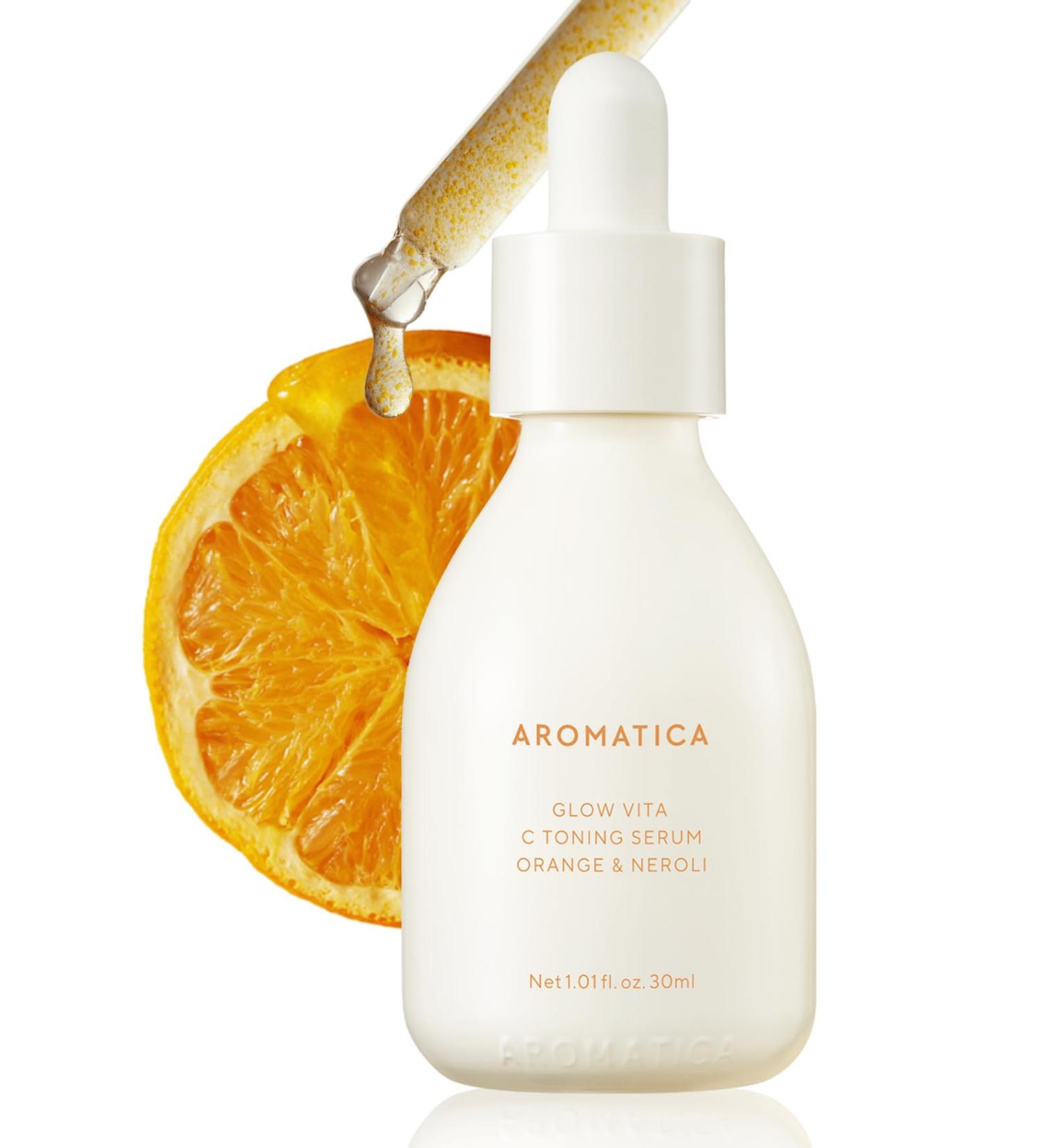 AROMATICA Glow Vita C Toning Serum - Orange & Neroli | Vitamin C Serum for Sensitive Skin | 30ml | Boost Radiance & Hydration - Buy Online on GoSupps.com