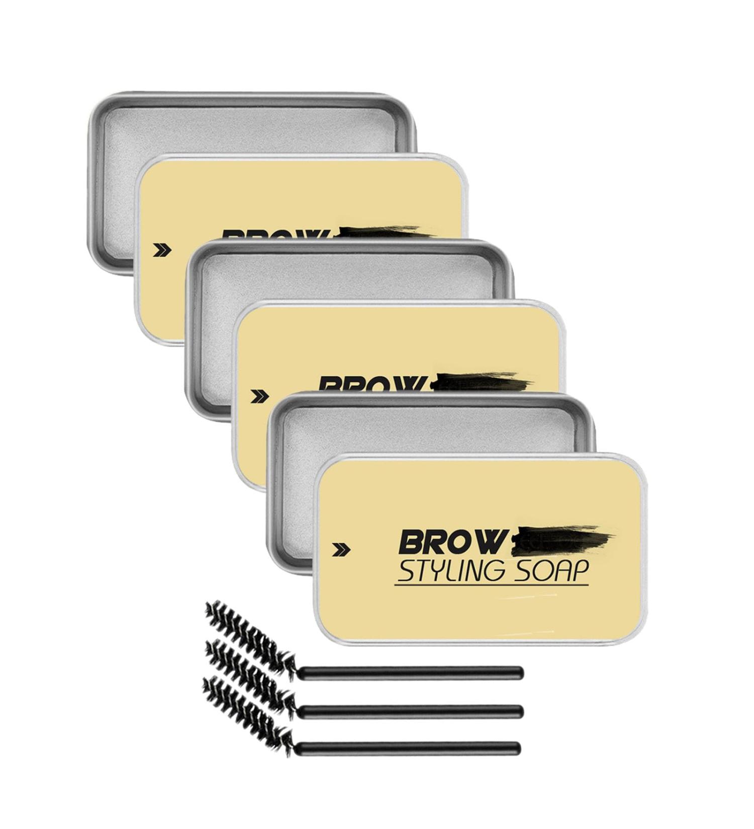 3 Pack Eyebrow Soap Brow Soap Long Lasting Eyebrow Gel Clear Eyebrow Wax Waterproof Brows Styling Soap Kit Pomade for Natural Eyebrow 16 g (Pack of 3)