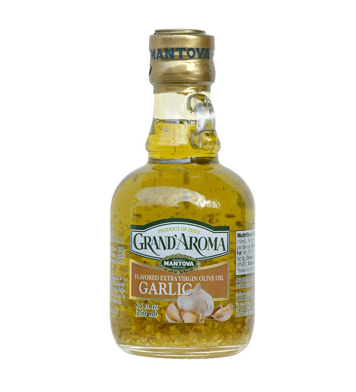 Mantova Grand'aroma Garlic Flavored Extra Virgin Olive Oil 8 Lb (Pack of 6) - Buy Online on GoSupps.com