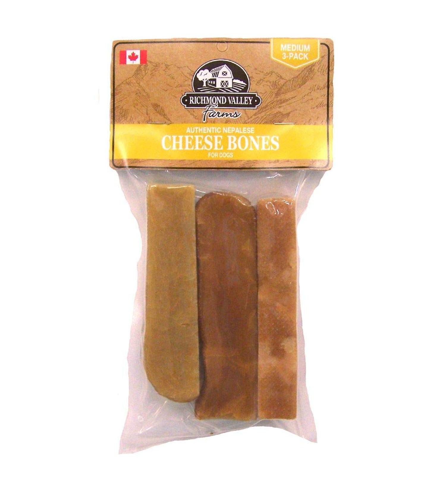 Richmond Valley Farms Authentic Nepalese Cheese Bones Dog Treat (Medium) (3-Pack)