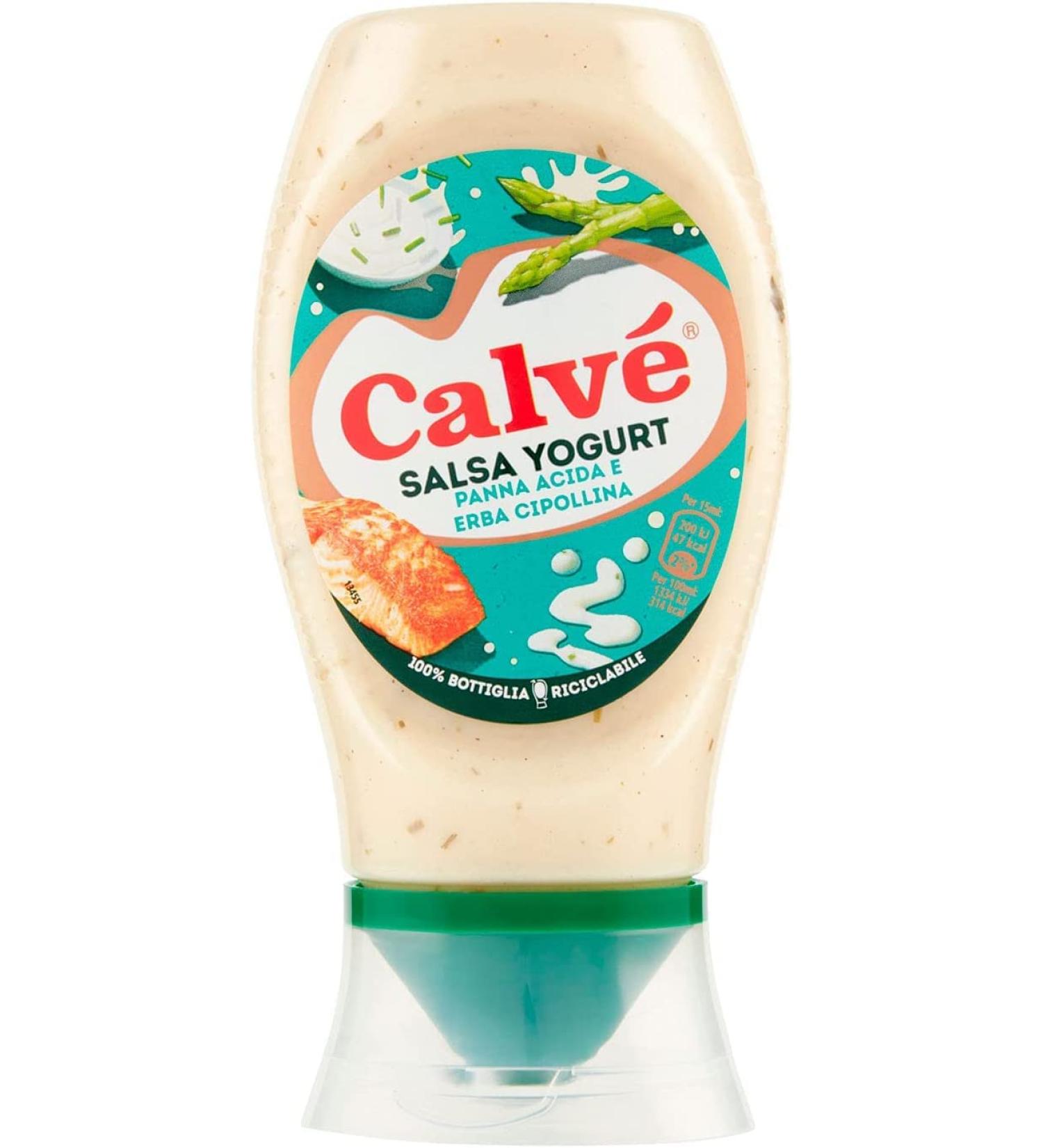 Calv Salsa Yogurt con panna acida ed erba cipollina yogurt sauce with sour cream and chives 240 ml - Buy Online on GoSupps.com