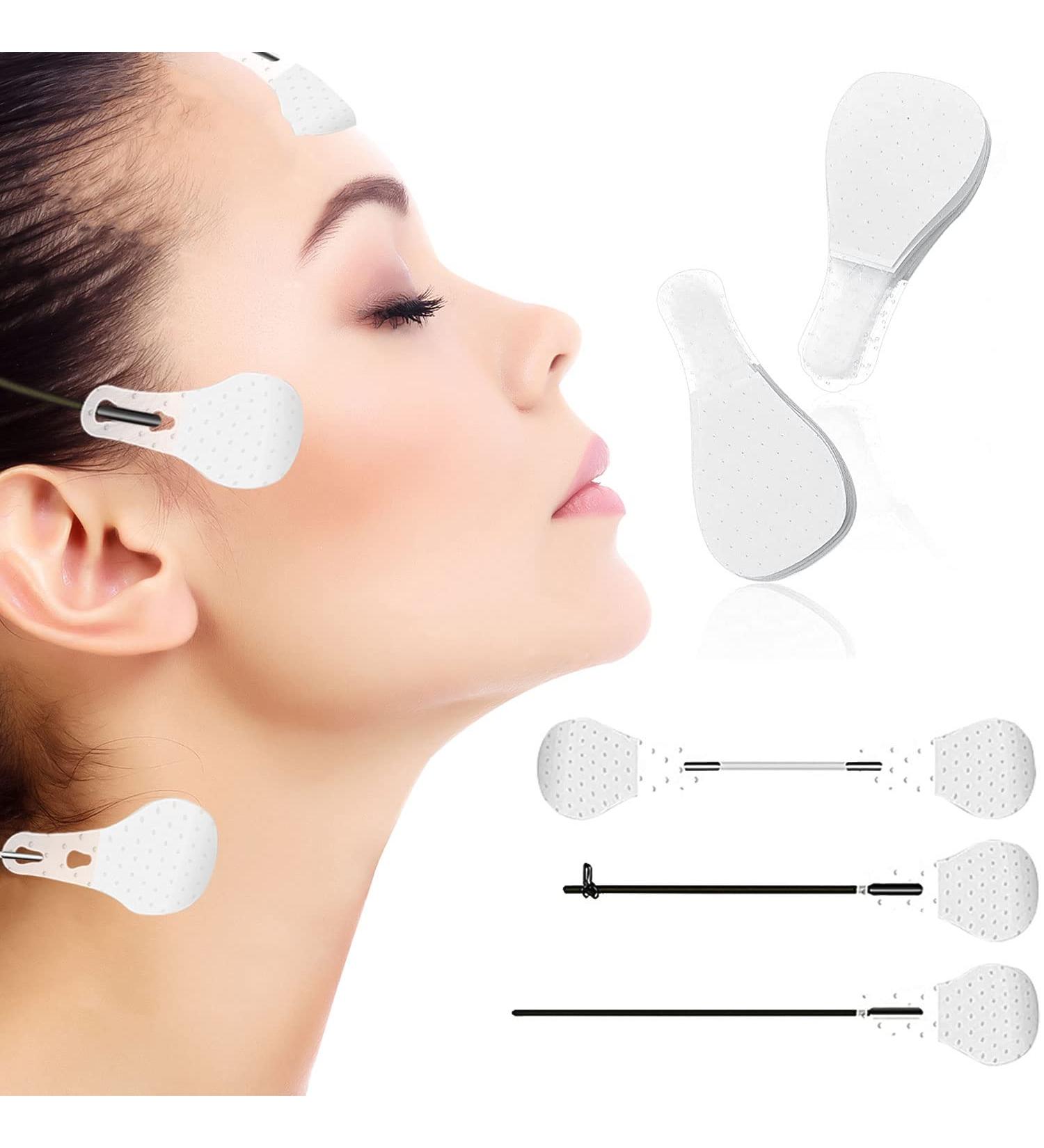 60 Pieces Face Lifting Tape | Instant Invisible Face Lift Stickers & Eye Lift Tapes | V-Shape Face Makeup Tools - Buy Online on GoSupps.com