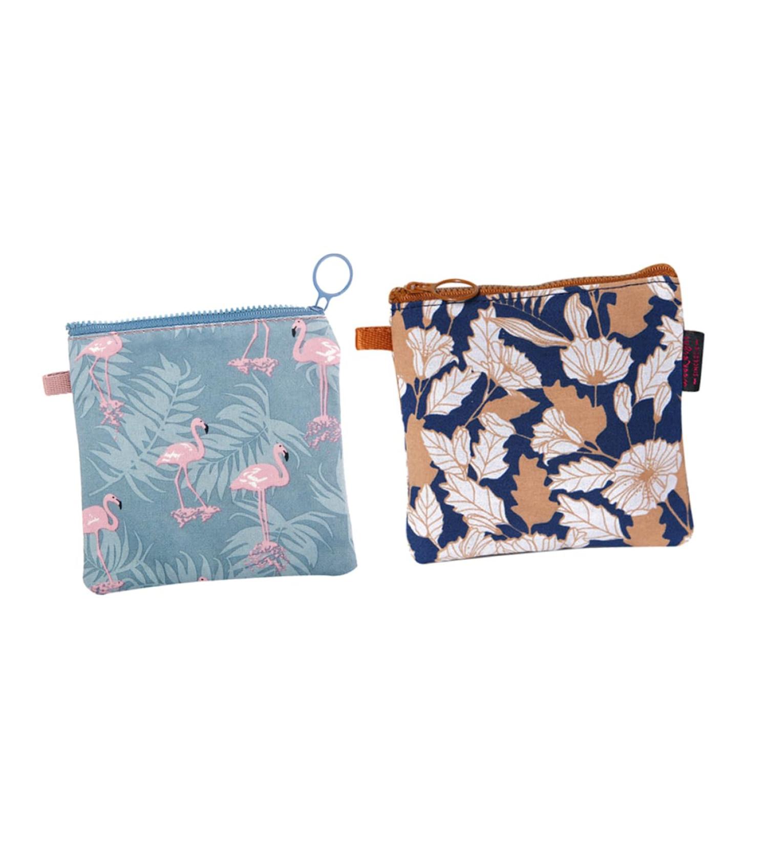 Heallily Sanitary Pads Storage Bag - 2PC Portable Menstruation Pad Holder & Travel Makeup Bag for Outdoors - Buy Online on GoSupps.com
