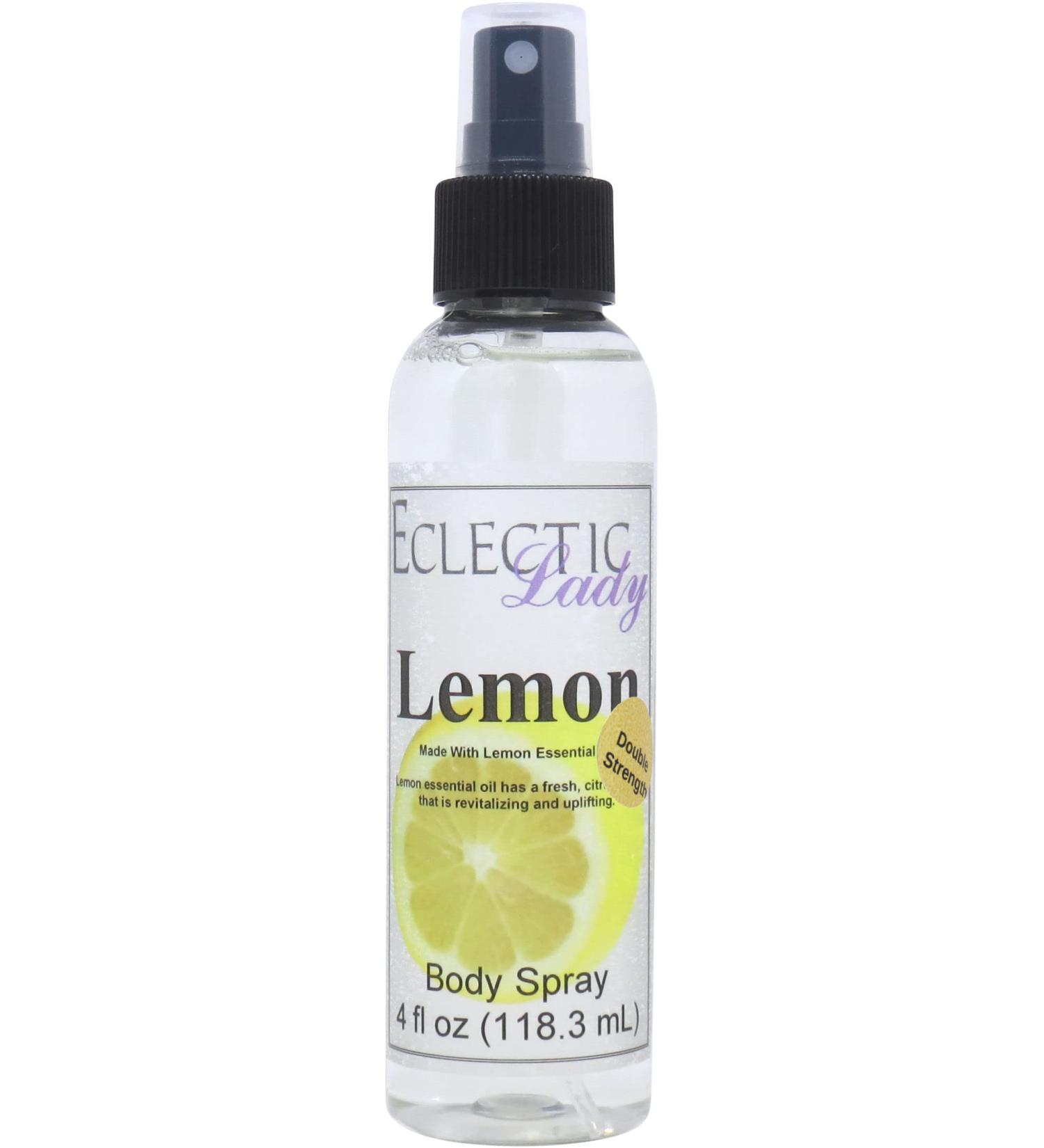 Lemon Essential Oil Body Spray (Double Strength) 4 ounces Body Mist for Women with Clean Light & Gentle Fragrance Long Lasting Perfume with Comforting Scent for Men & Women Cologne with Soft Double Strength 4 Fluid Ounces - Buy Online on GoSupps.com