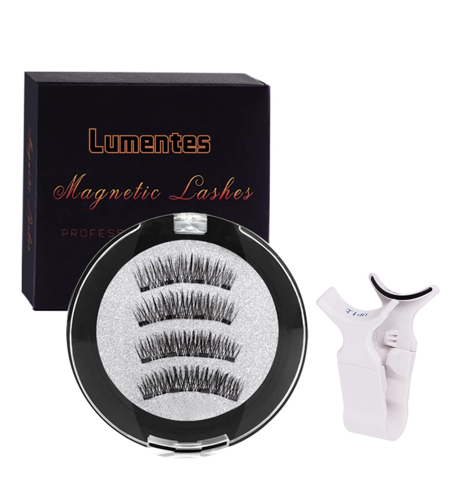 Lumentes Natural Looking Reusable Magnetic Eyelashes | Slim False Eyelash Kit - International Shipping Available - Buy Online on GoSupps.com