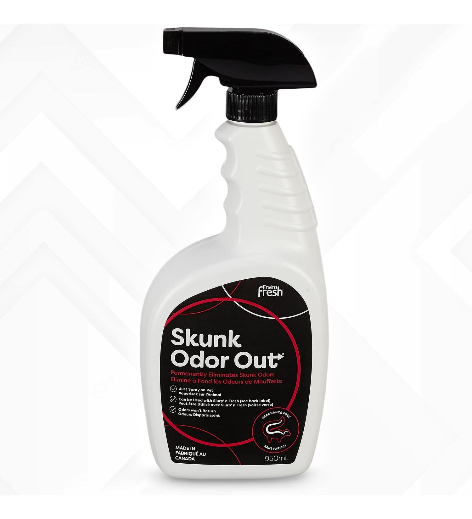 Skunk Odor Out by EnviroFresh For Dogs Cats Pets Animal Cage Cleaning Spray Skunk Odor Eliminator Made In Canada (Skunk Odor Remover Spray (950 mL)) - Buy Online on GoSupps.com
