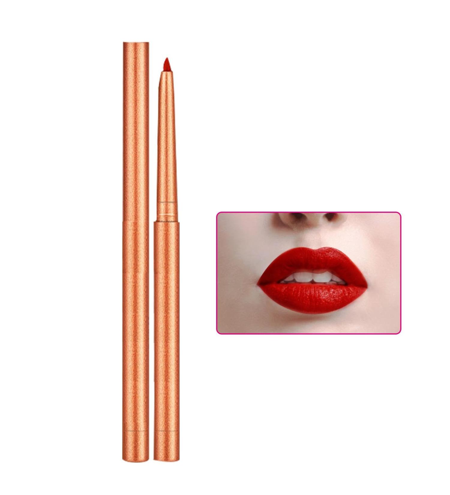 Lipliner Pencil Long Lasting Brown Matte Lip Liner Pencil for Women Retractable Lipliners Pencil with Sharpener Brown Lip Liner Gifts for Mom Girlfriend Birthday Skuda - Buy Online on GoSupps.com