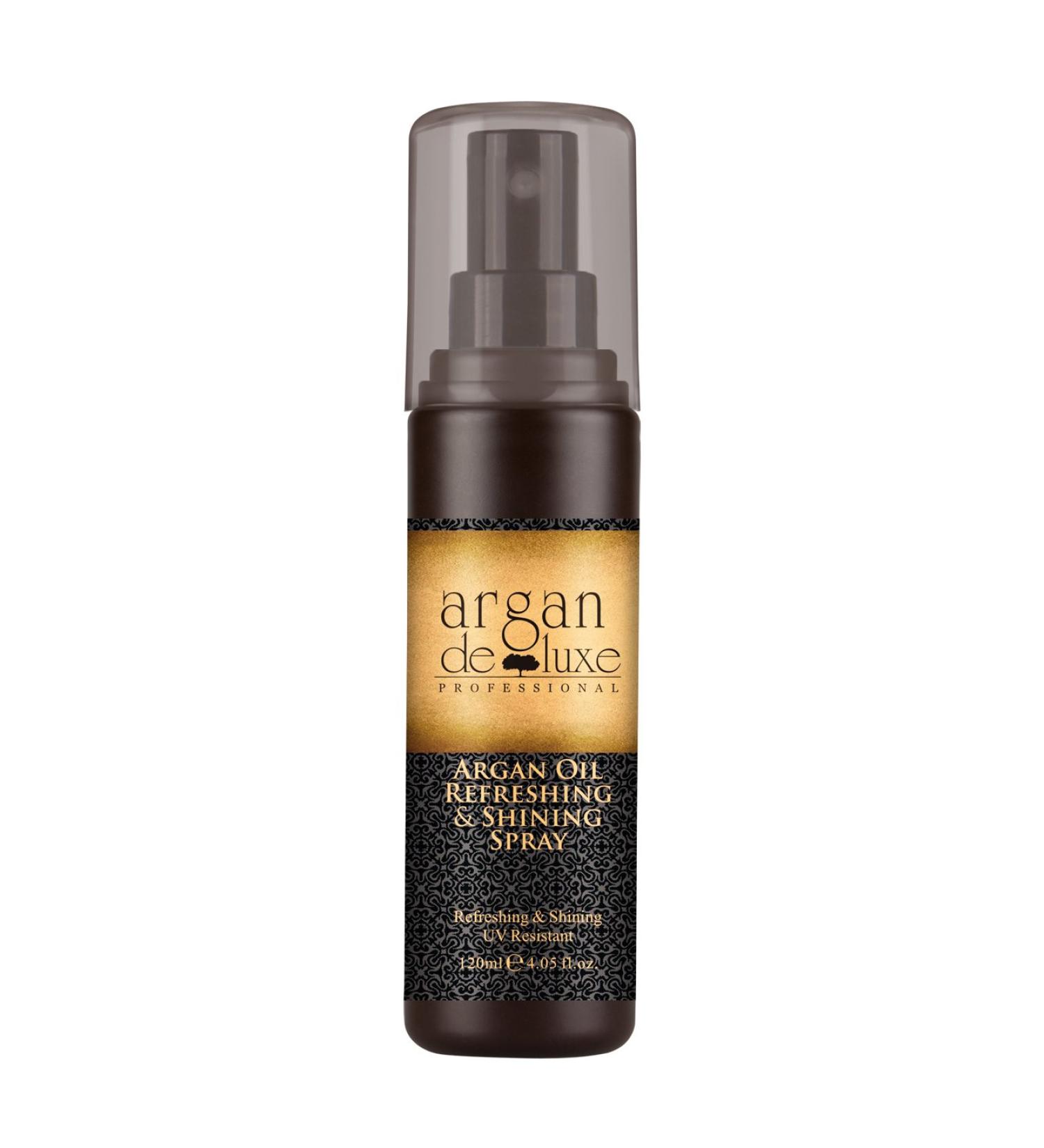 Professional Moroccan Argan Oil Shine Spray with Static Frizz and Split End Control-Thermal Damage Protector For all Hair Types 4fl oz. - Buy Online on GoSupps.com
