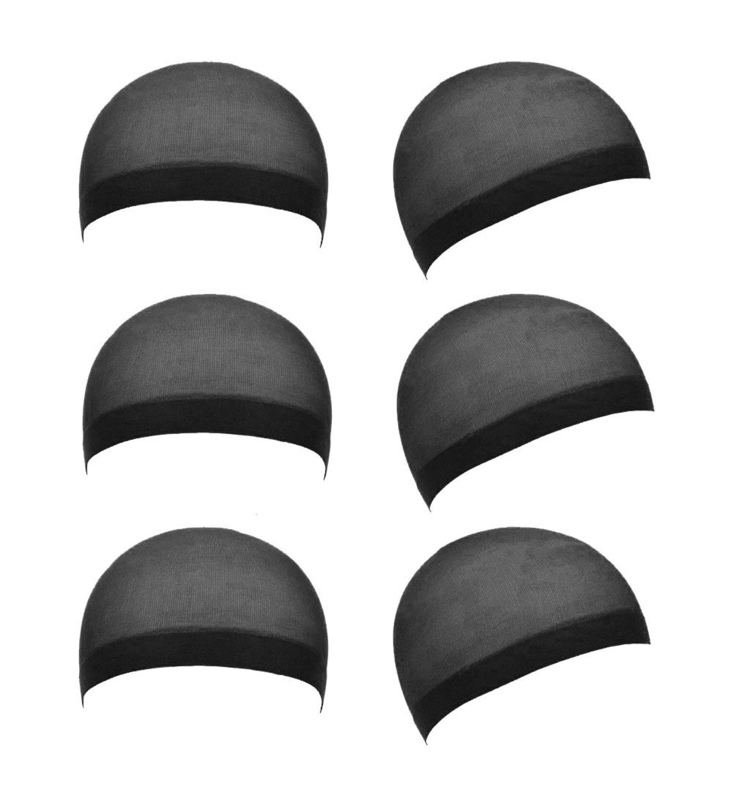 6pcs Soft Comfortable Stretchy Nylon Wig Cap Unisex Wig Stocking Cap Hair Cup for Women and Men Black - Buy Online on GoSupps.com