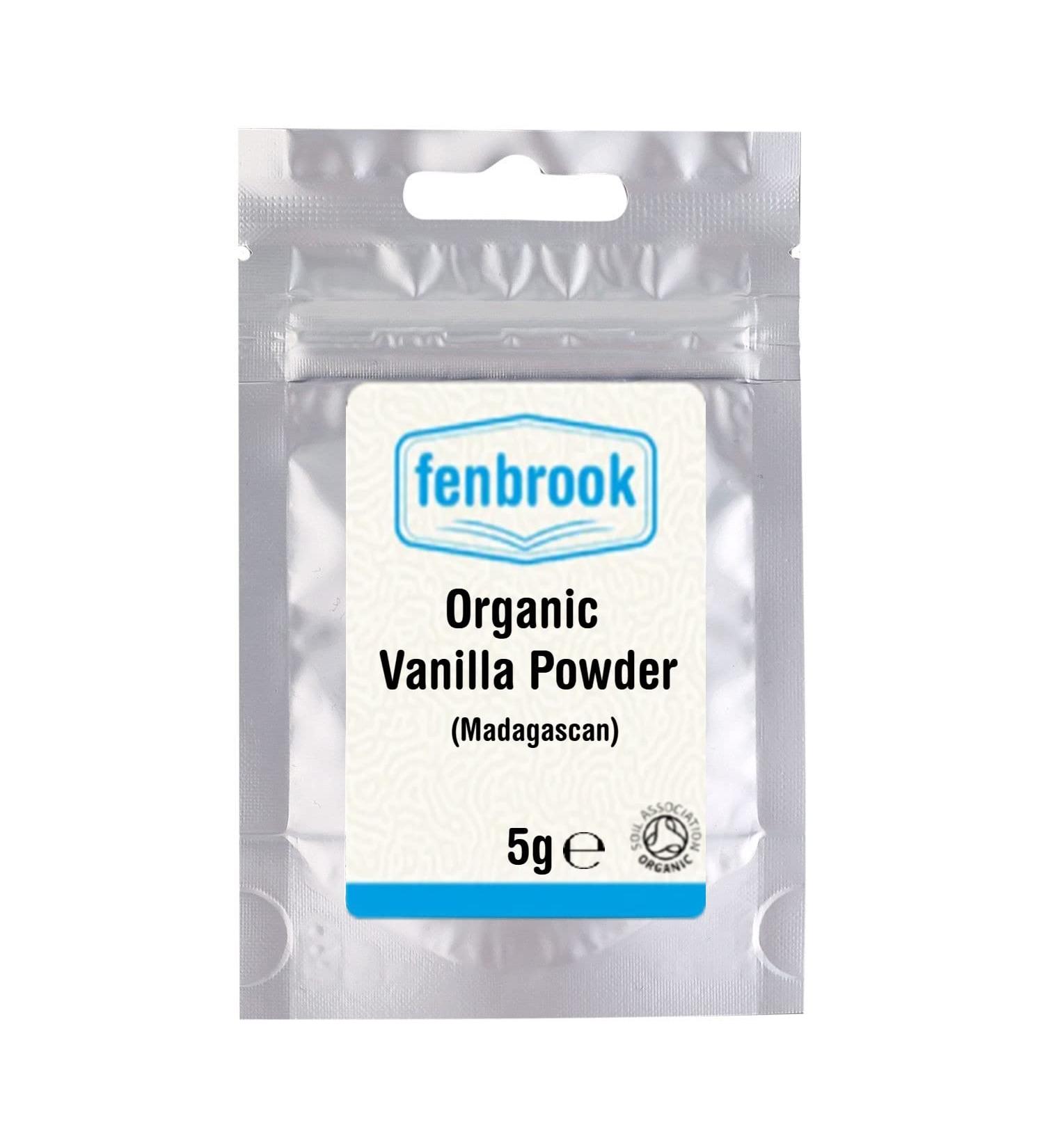 Organic Madagascan Vanilla Powder 5g | Certified by Fenbrook Organic - Buy Online on GoSupps.com