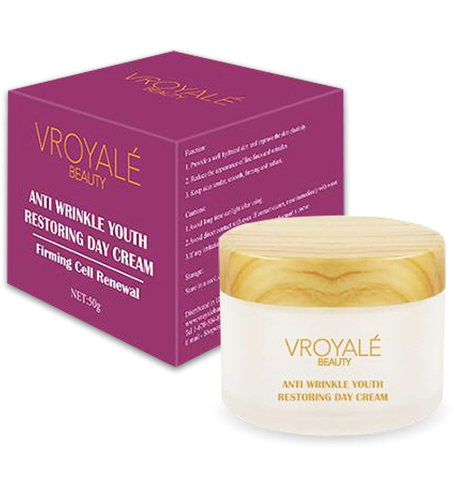 Anti Wrinkle Face Cream - 50g Anti Aging Youth Restoring Day Cream for Women - Rapid Fine Line & Wrinkle Repair Moisturizer - Buy Online on GoSupps.com
