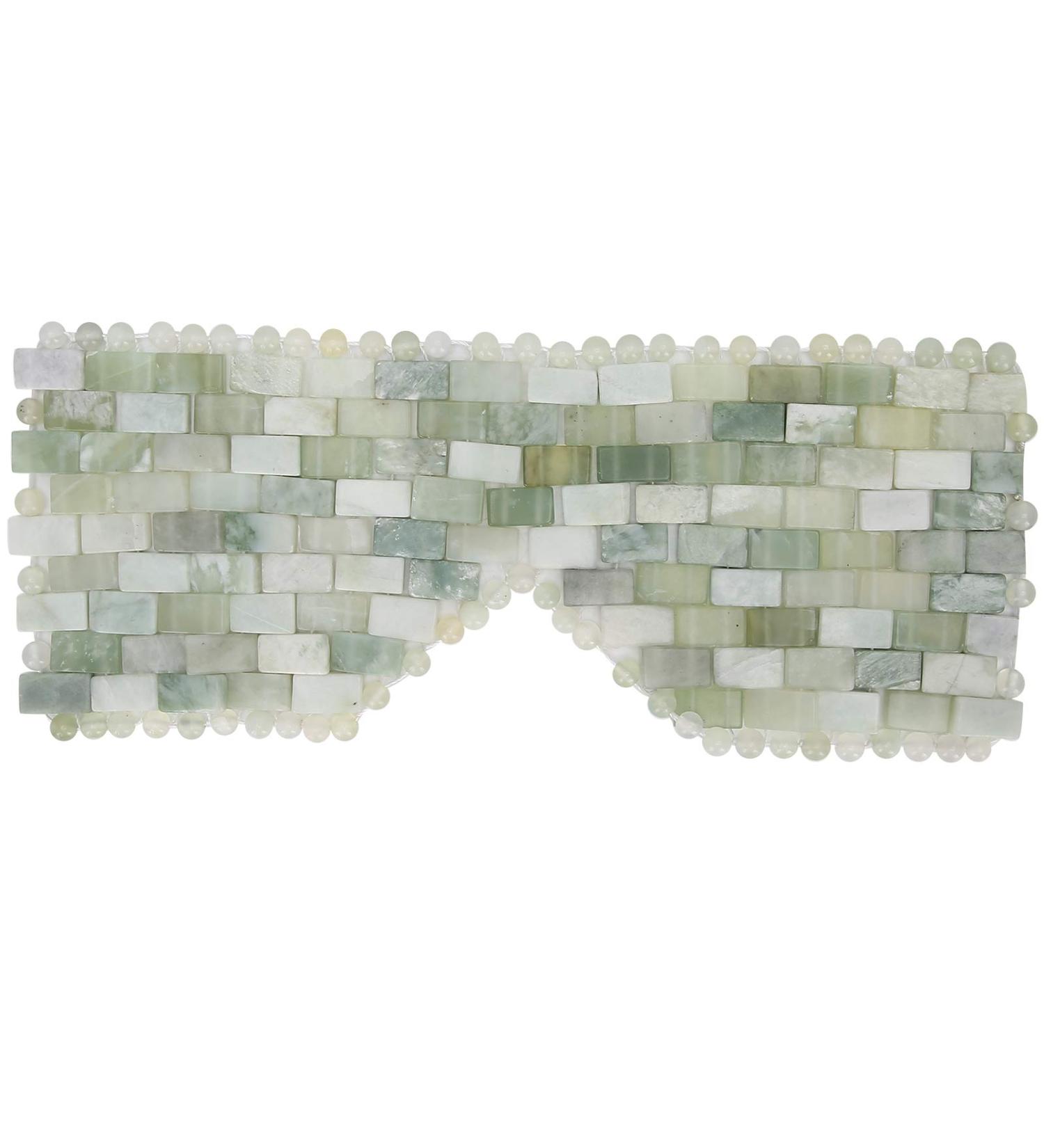 Verdant Touch Jadestone Eye Mask - Natural Facial Massage Device for Relaxation & Eye Care | Calms Tiredness & Reduces Stress - Buy Online on GoSupps.com