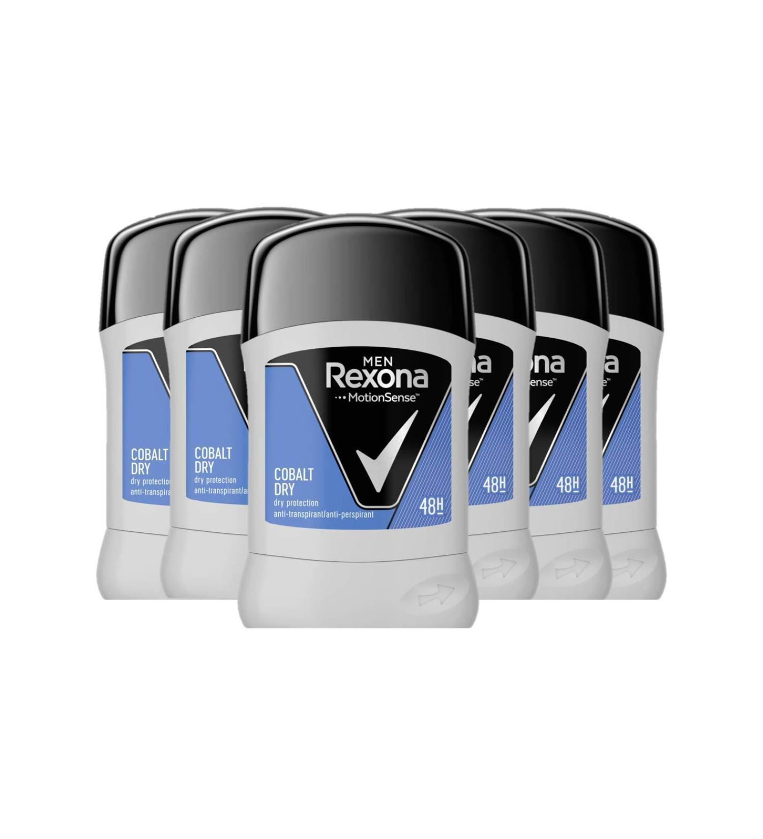 Rexona Cobalt Deodorant Stick Men Pack of 6x 50 ml - Buy Online on GoSupps.com