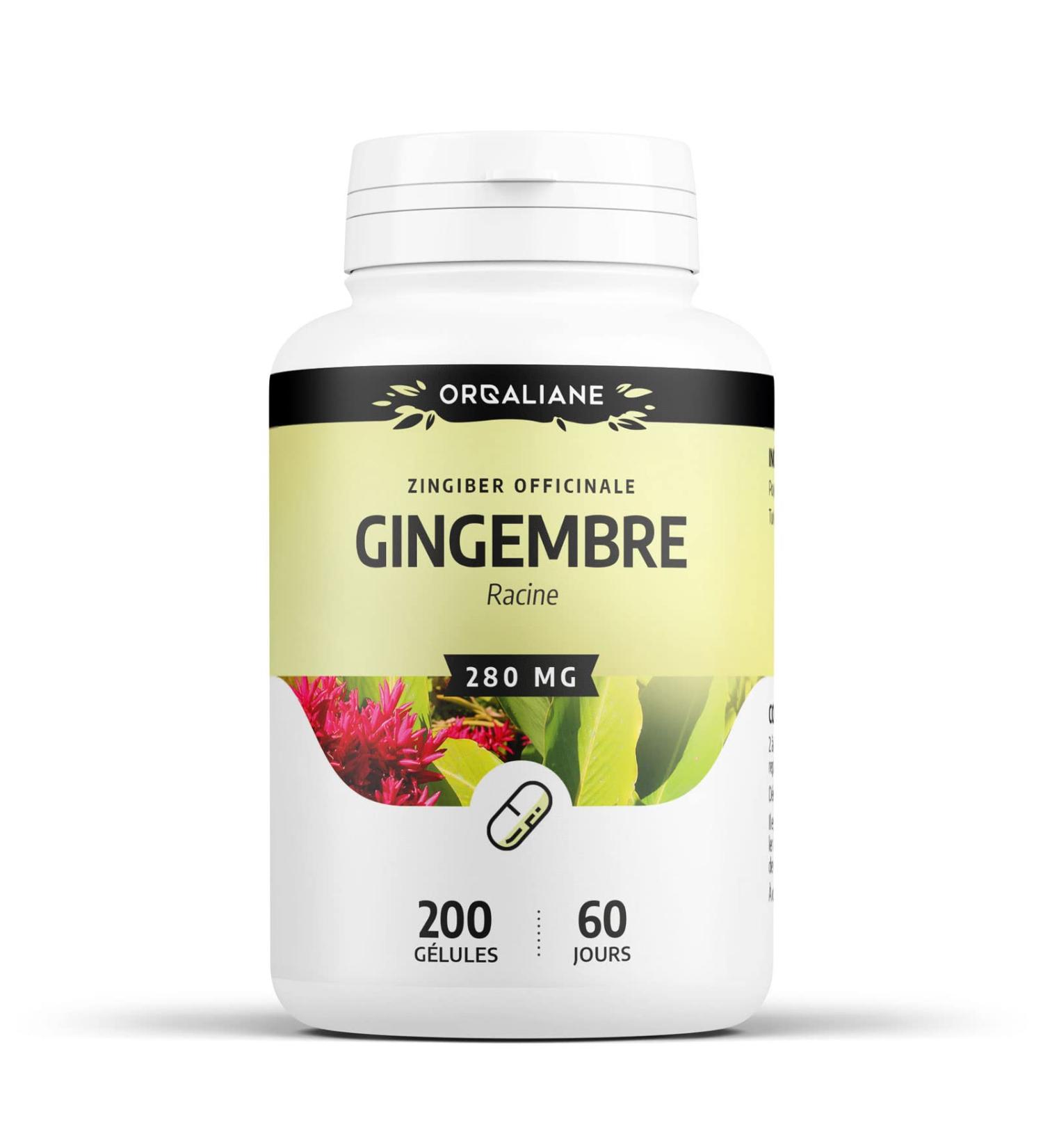 Ginger 280mg - 200 capsules - Buy Online on GoSupps.com